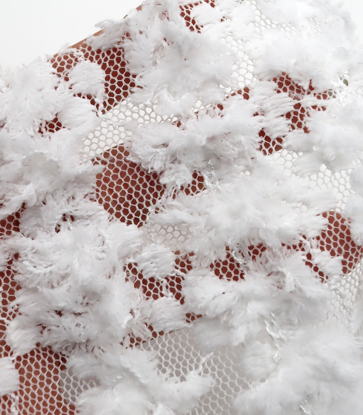 【25SS-139】フリンジテープフラワー×スパンコール刺繍チュールレース