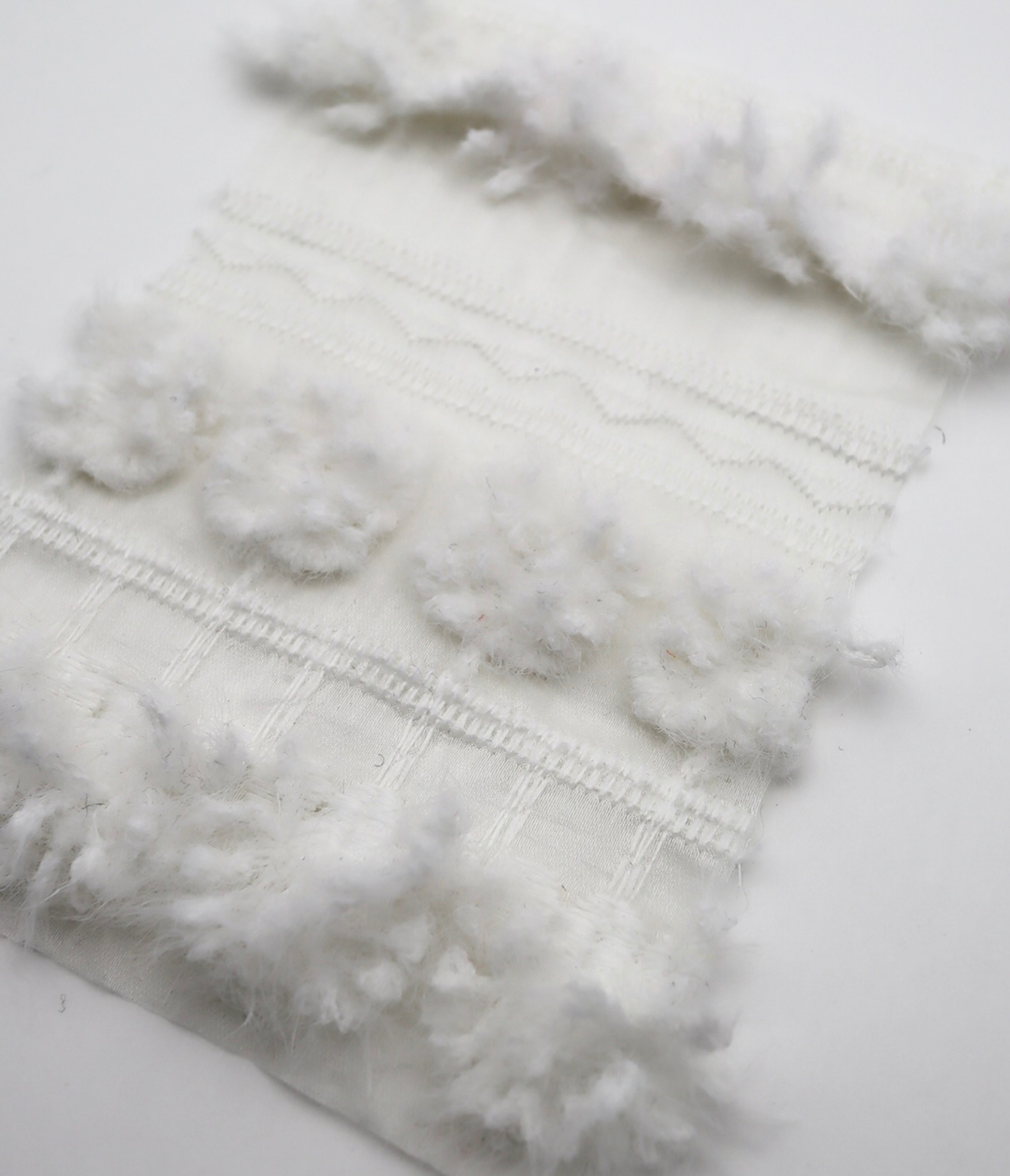 【25SS-138】起毛ボーダー刺繍シアータフタ /0.5yあたり = ~1600円