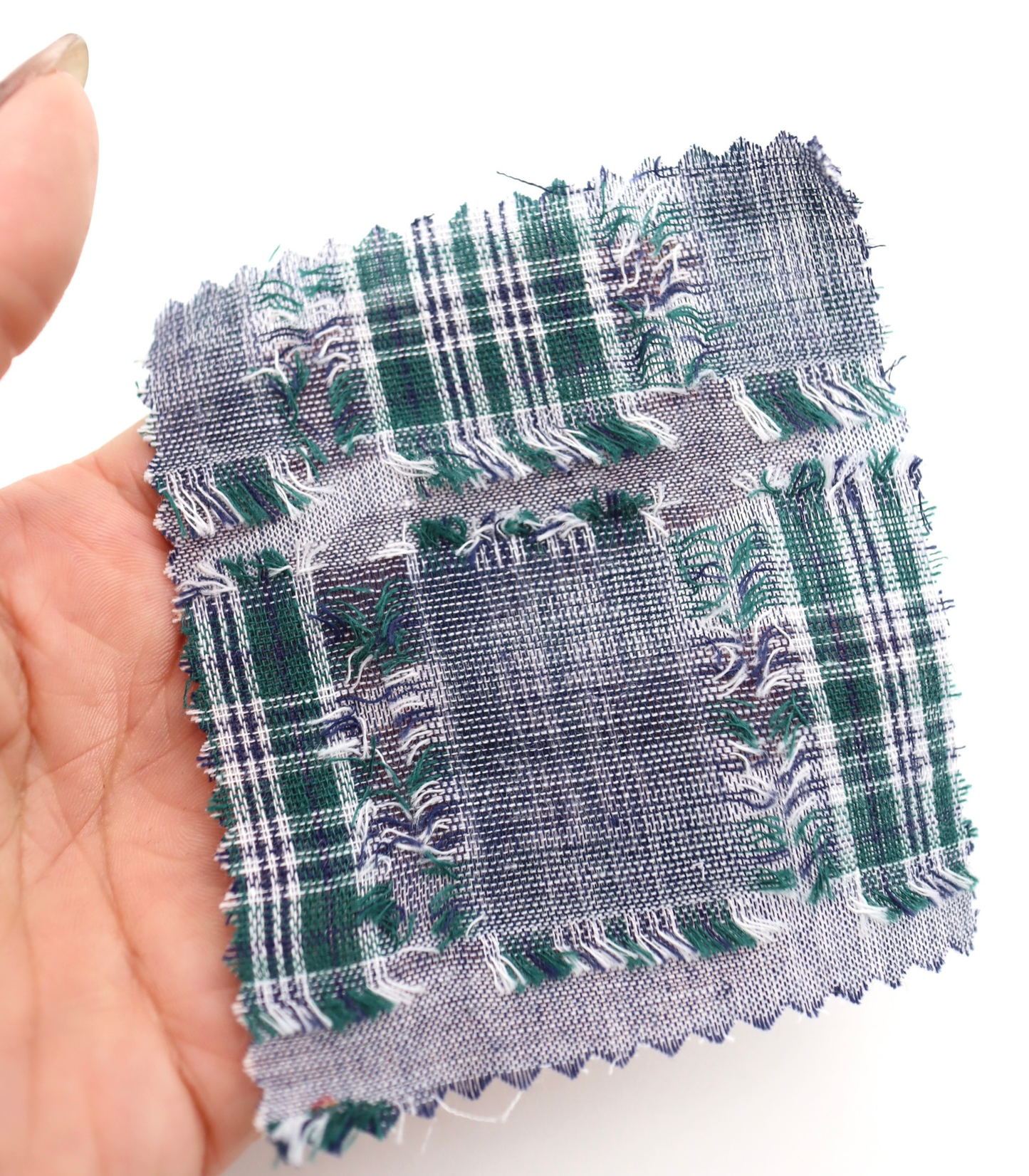 【25SS-314】フリンジジャガードチェック /0.5yあたり=~ 755円