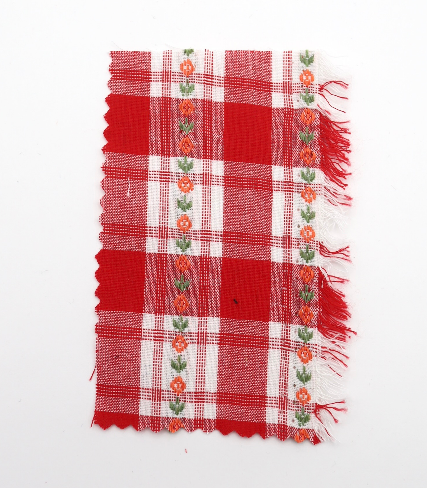 【25SS-319】ストライプ小花柄刺繍先染めタータンチェック /0.5yあたり=~ 610円
