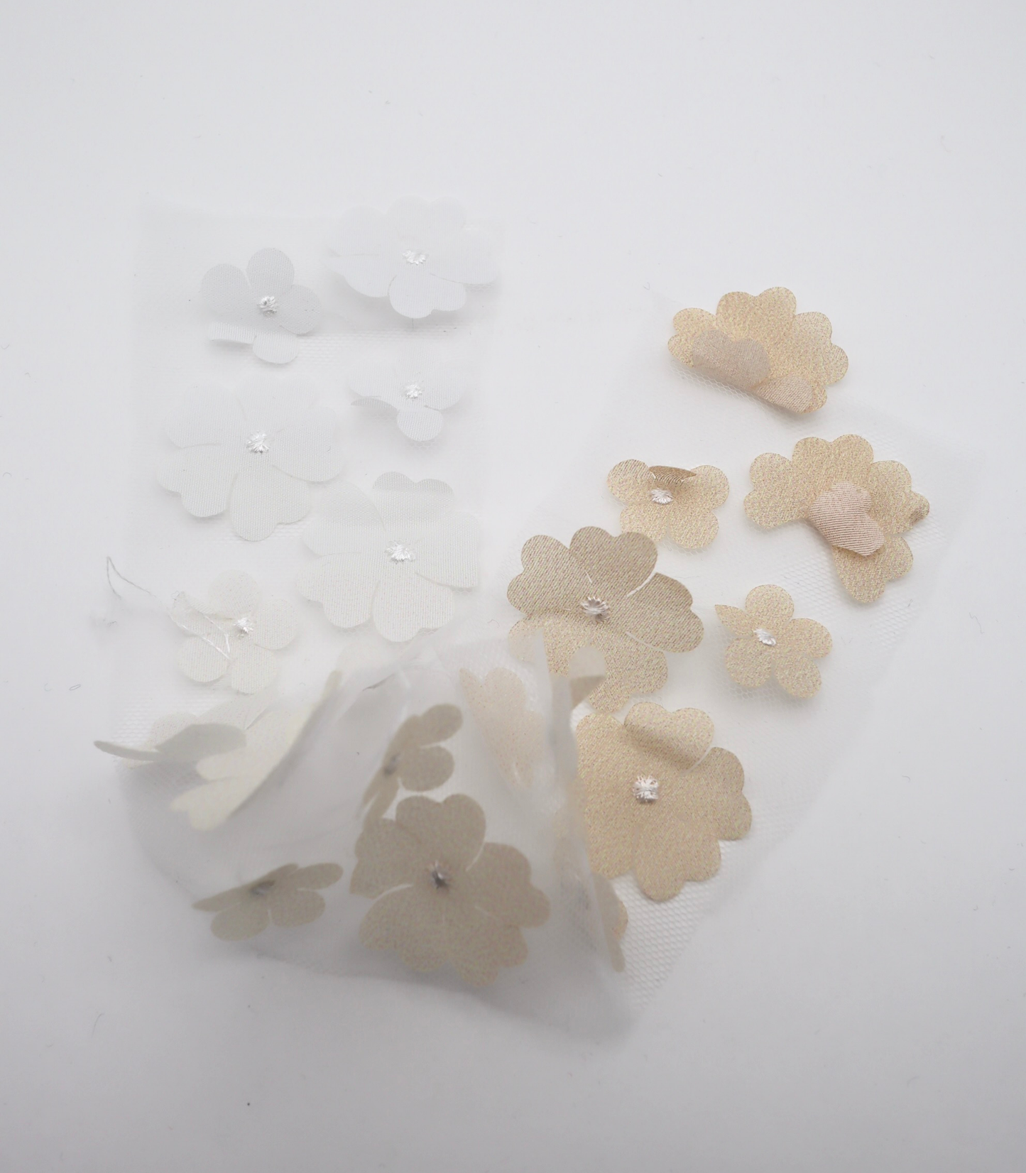 【25SS-391】グラデーション立体フラワー刺繍チュール /0.5yあたり=~1400円