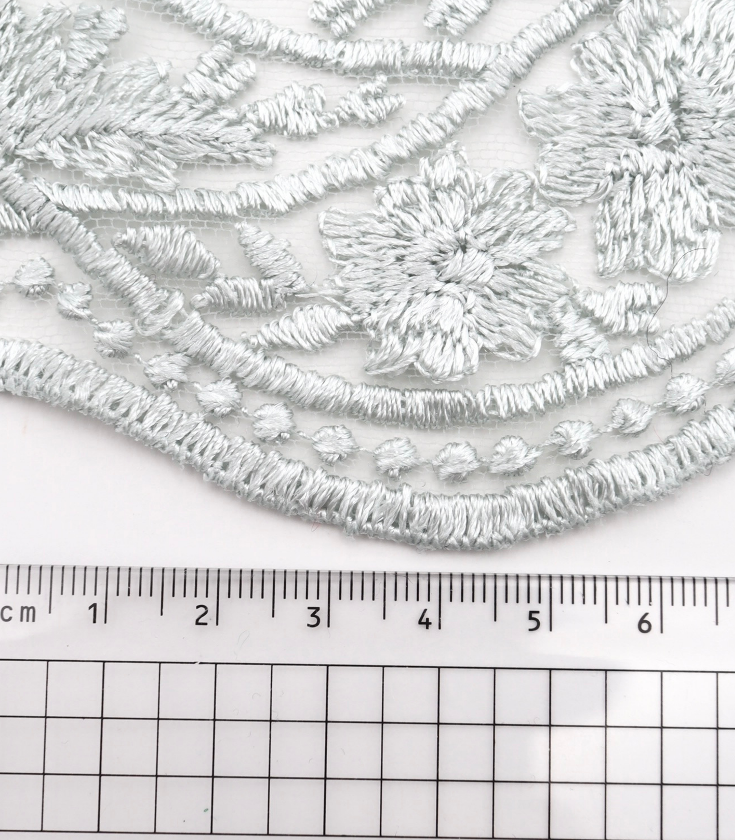 【25SS-390】スカラップチュール刺繍レース /0.5yあたり=~1700円