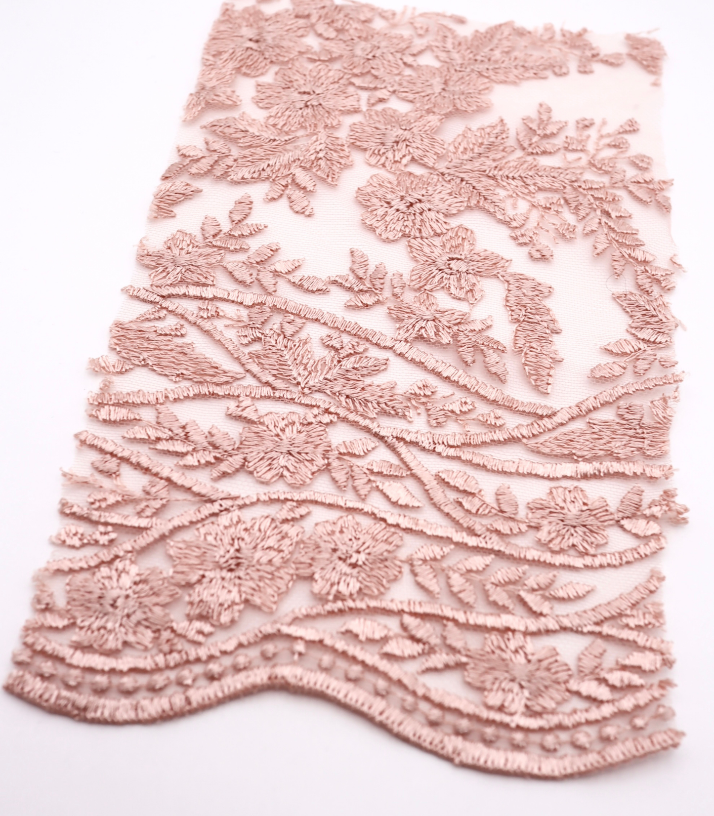 【25SS-390】スカラップチュール刺繍レース /0.5yあたり=~1700円