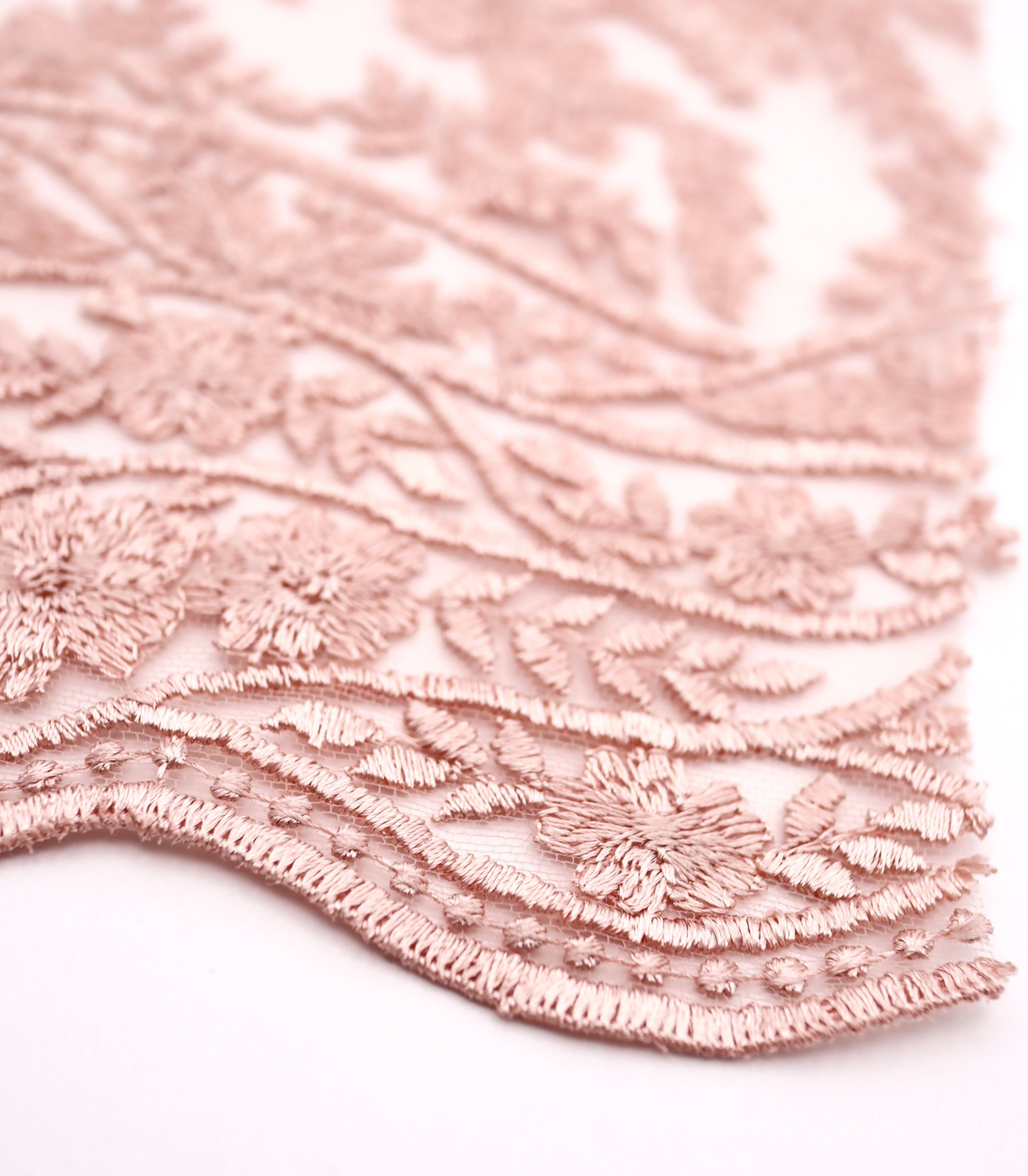 【25SS-390】スカラップチュール刺繍レース /0.5yあたり=~1700円