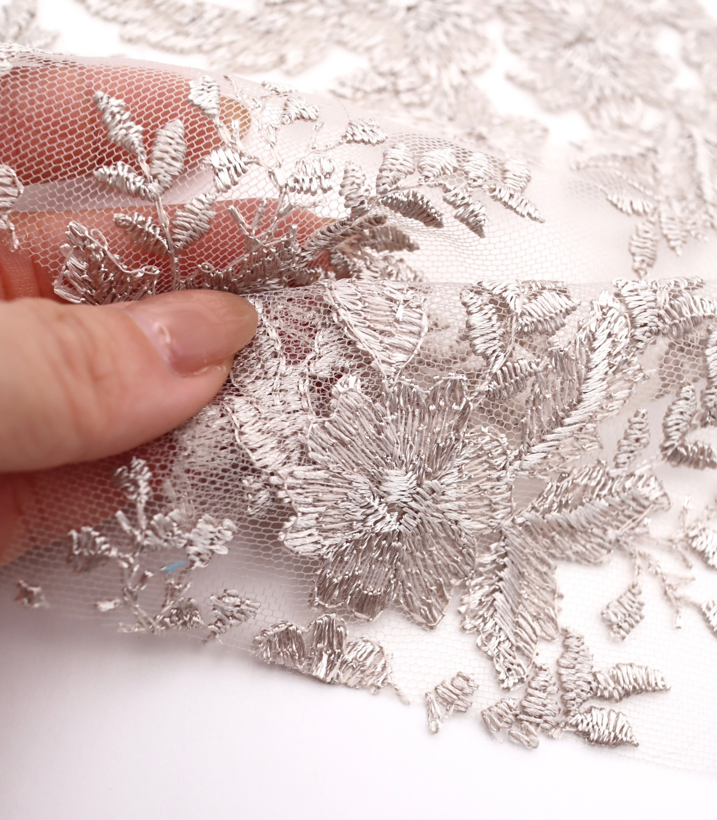 【25SS-390】スカラップチュール刺繍レース /0.5yあたり=~1700円