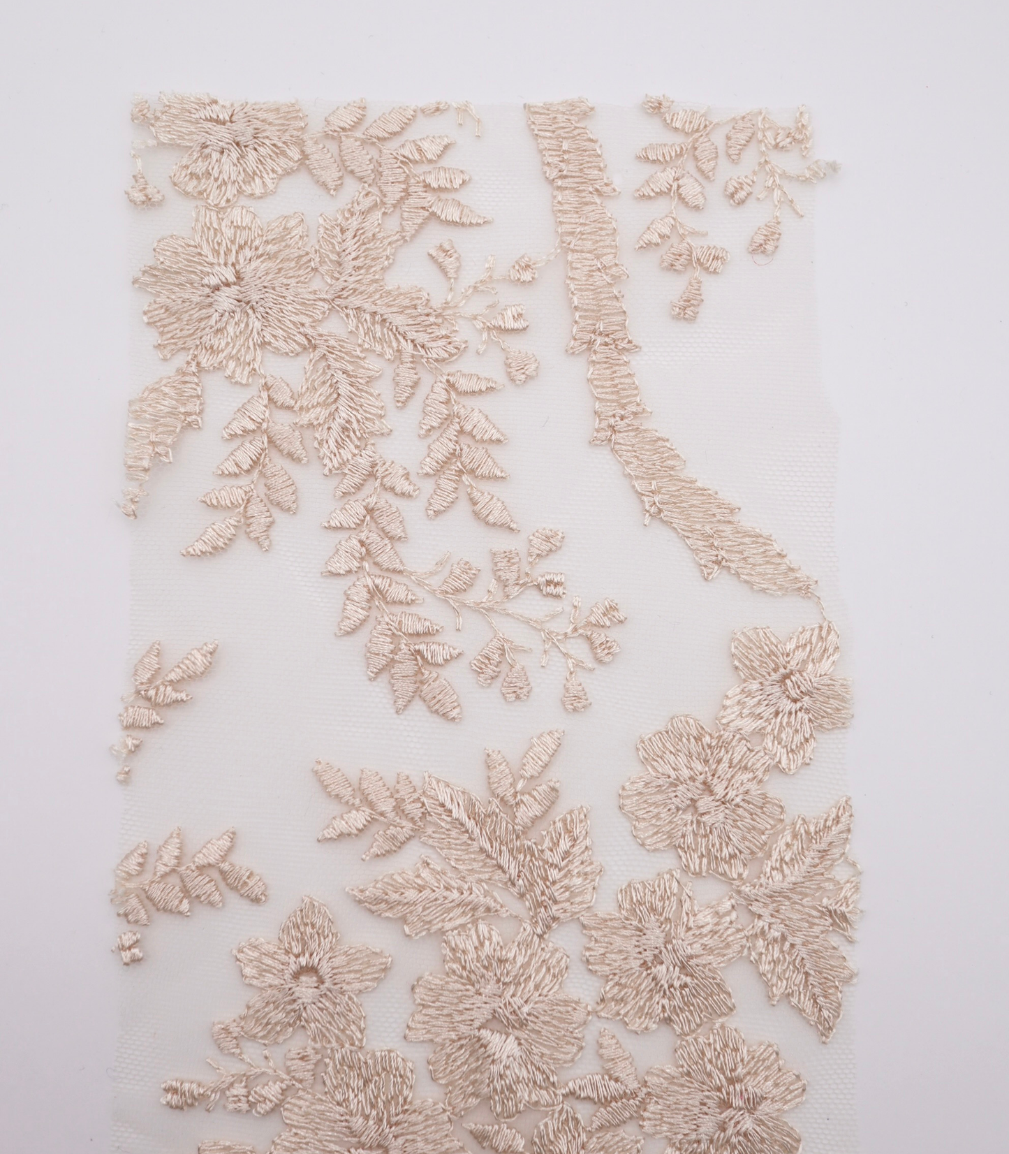 【25SS-390】スカラップチュール刺繍レース /0.5yあたり=~1700円