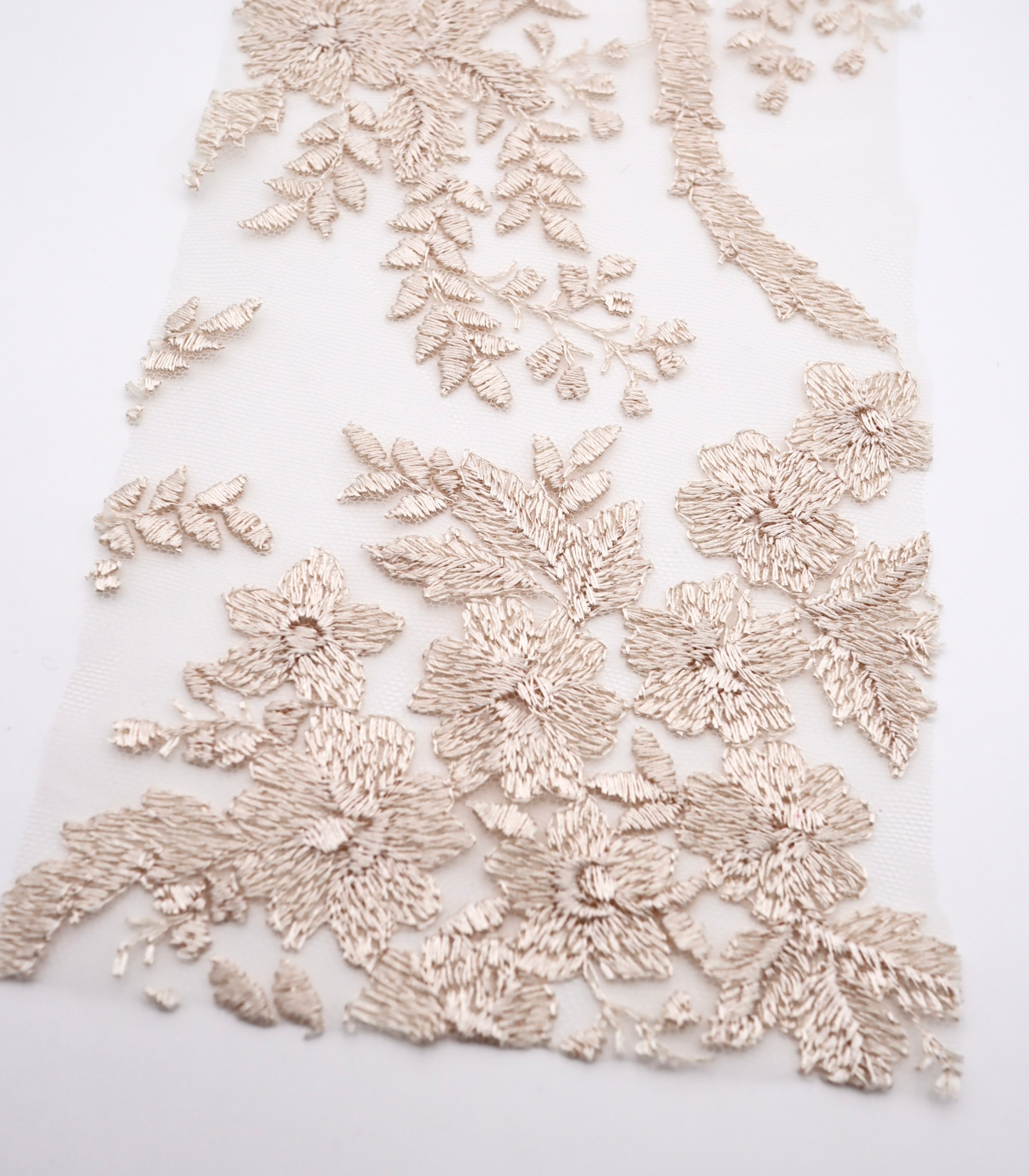 【25SS-390】スカラップチュール刺繍レース /0.5yあたり=~1700円