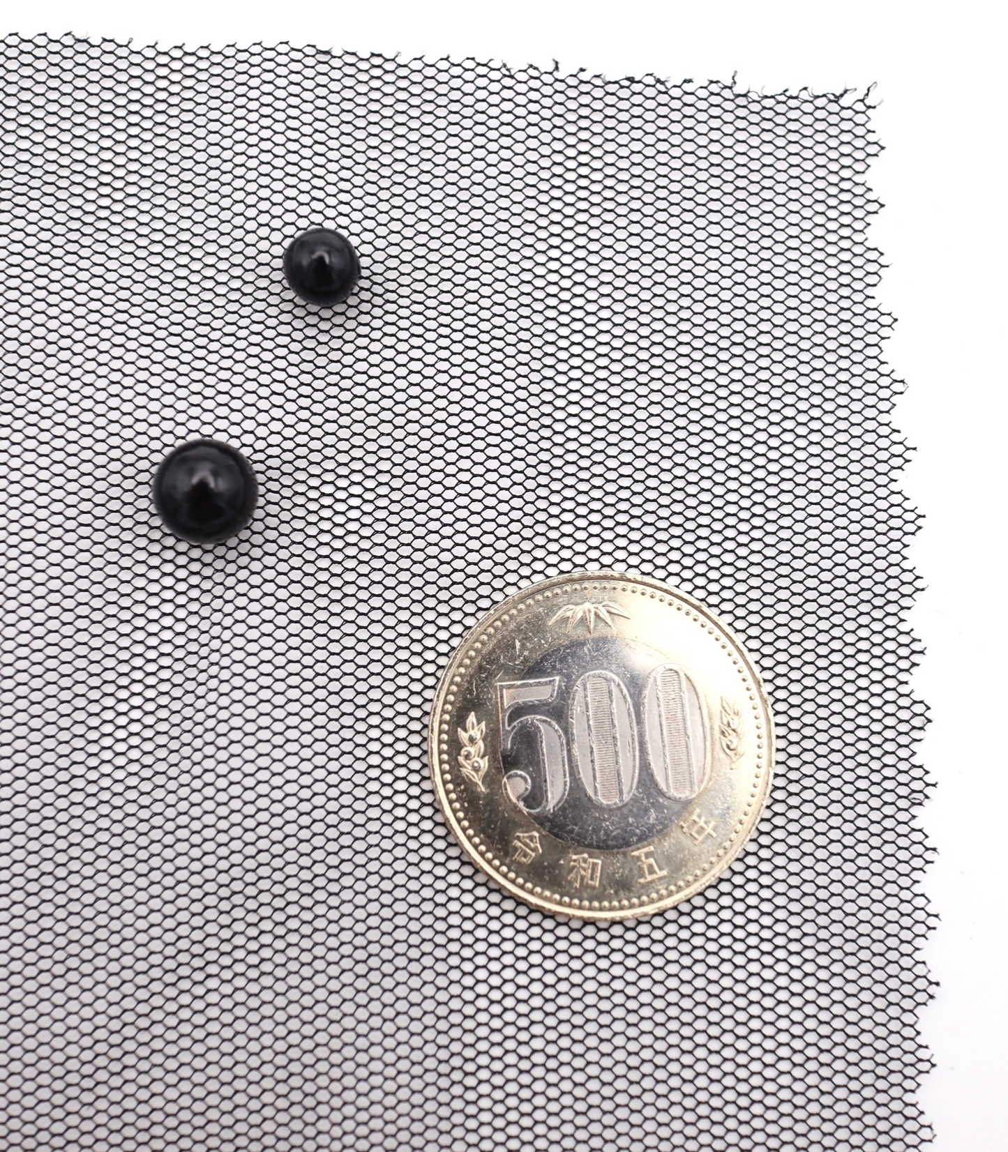 【25SS-394】パールビーズスタッズ付きチュール /0.5yあたり=~990円