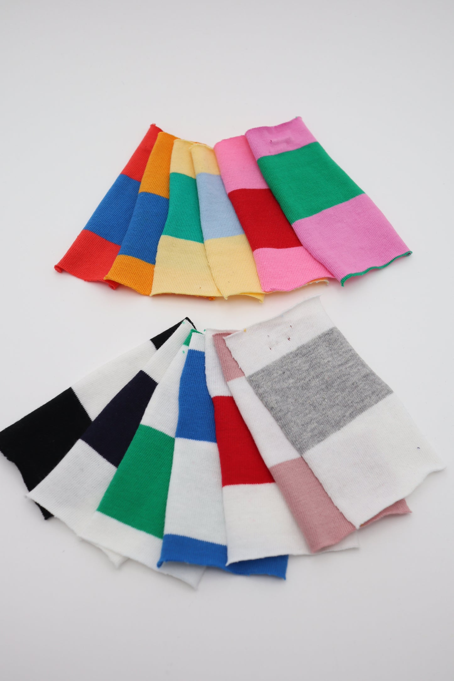 【25SS-470】カラフル太ピッチボーダー天竺ニット /0.5yあたり=~940円