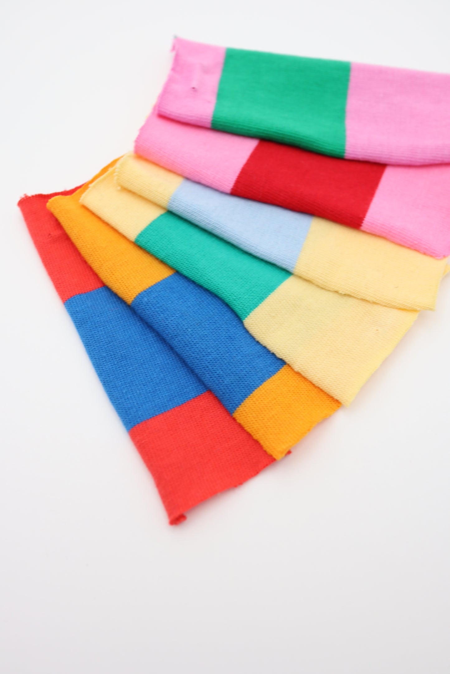 【25SS-470】カラフル太ピッチボーダー天竺ニット /0.5yあたり=~940円