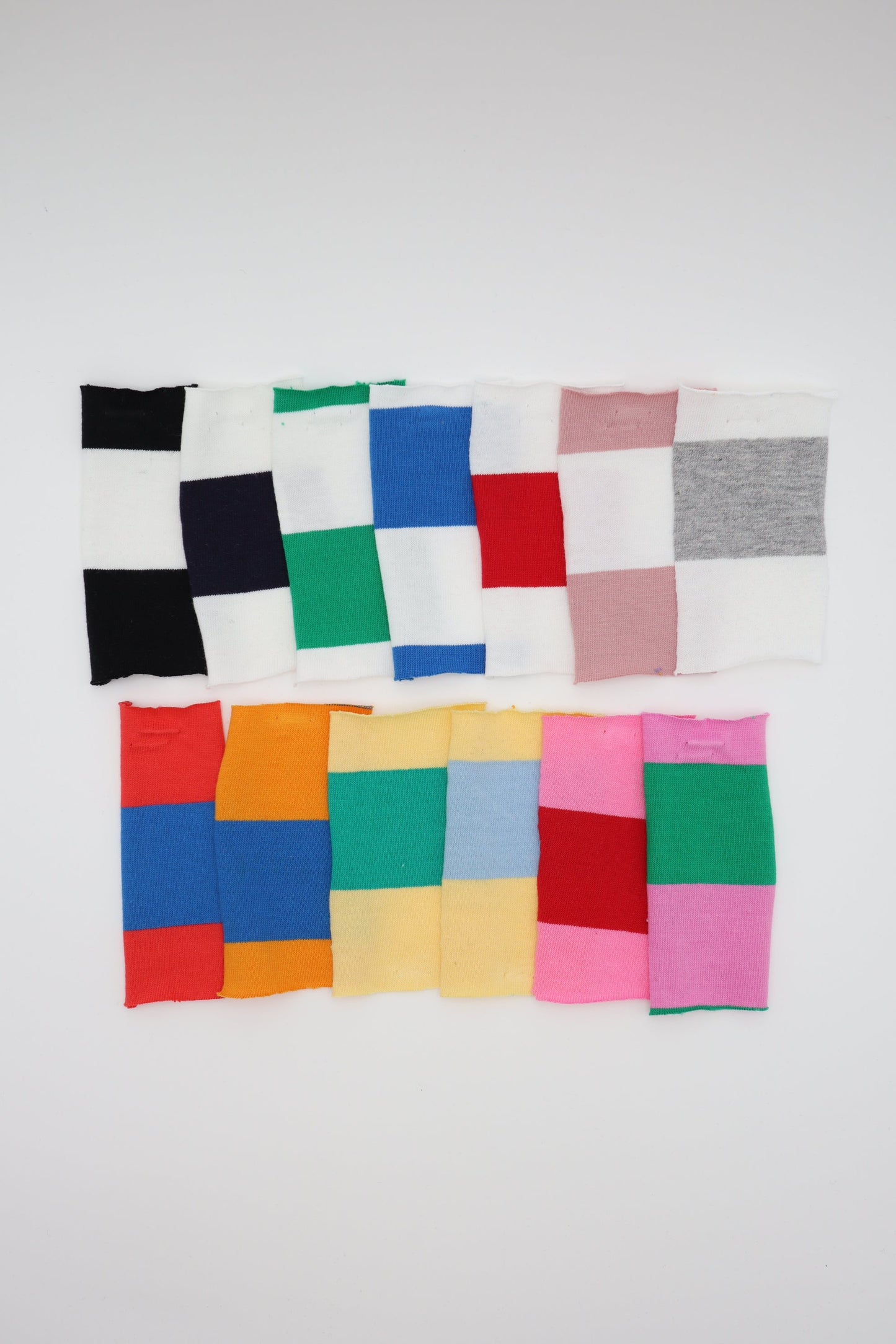【25SS-470】カラフル太ピッチボーダー天竺ニット /0.5yあたり=~940円