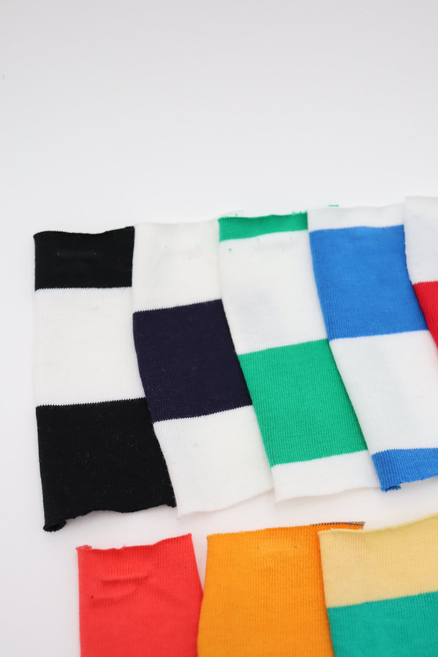 【25SS-470】カラフル太ピッチボーダー天竺ニット /0.5yあたり=~940円