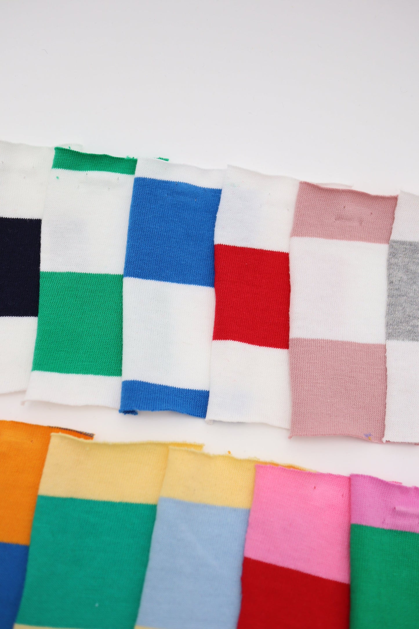 【25SS-470】カラフル太ピッチボーダー天竺ニット /0.5yあたり=~940円