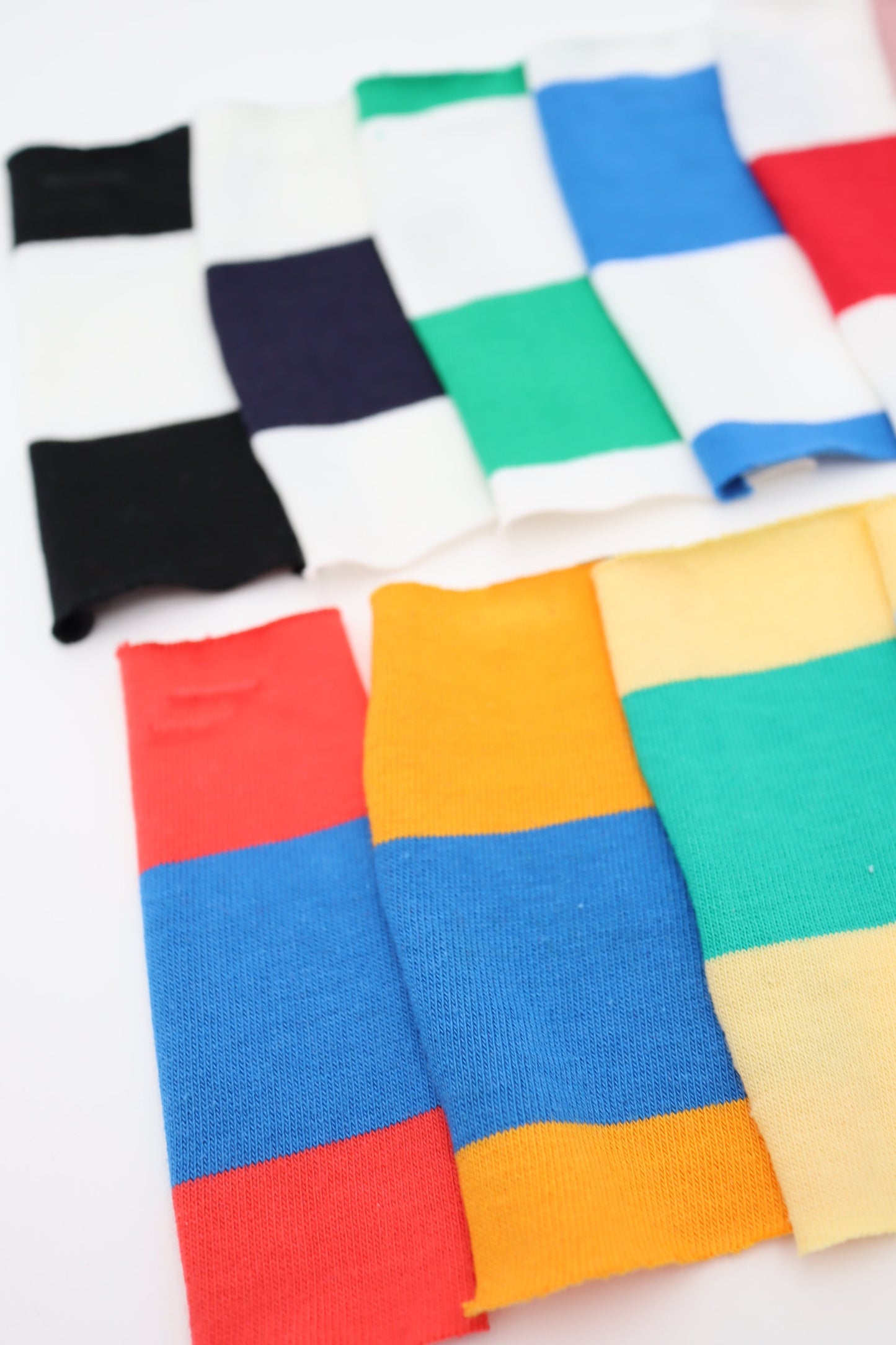 【25SS-470】カラフル太ピッチボーダー天竺ニット /0.5yあたり=~940円