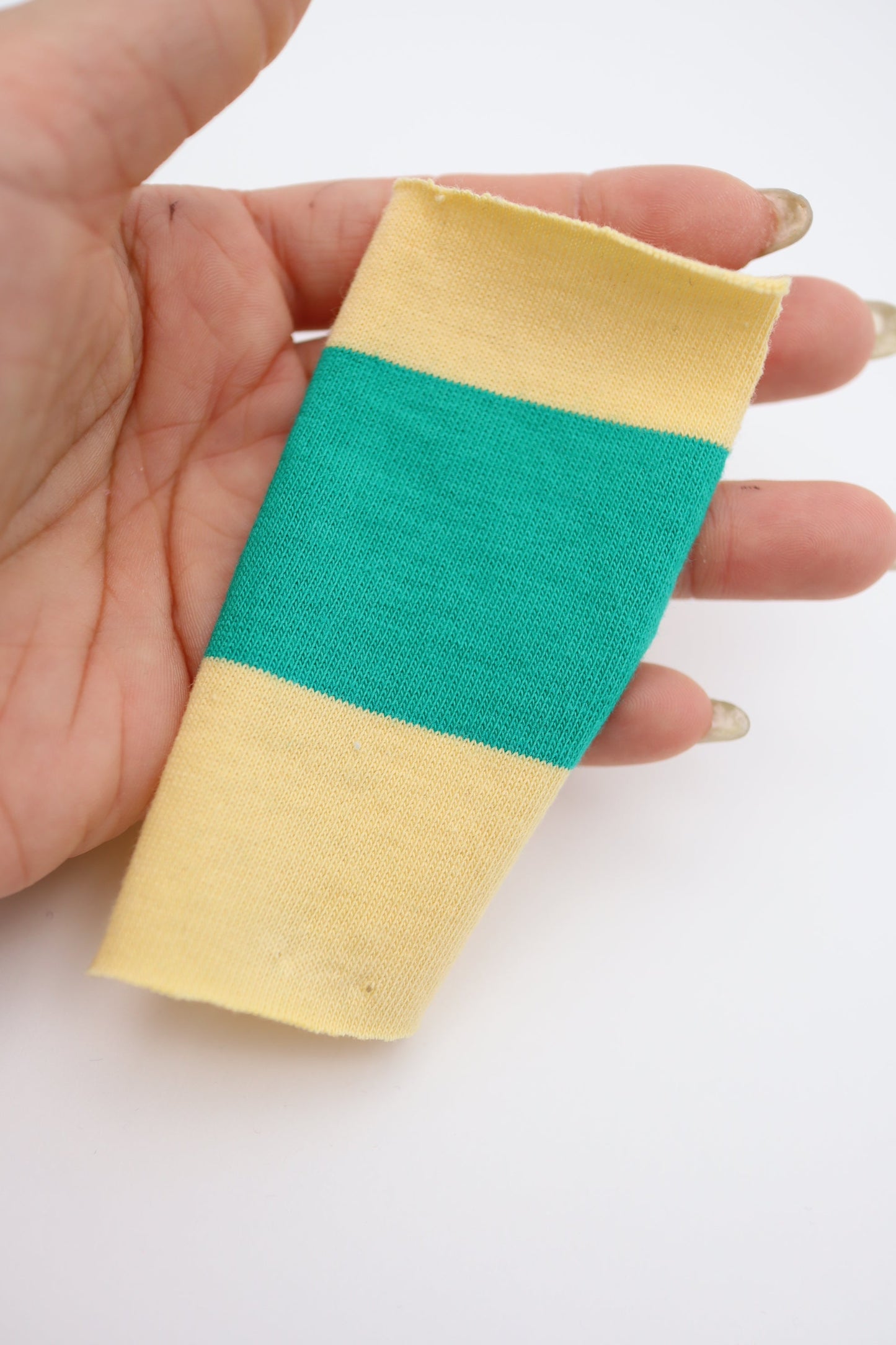 【25SS-470】カラフル太ピッチボーダー天竺ニット /0.5yあたり=~940円