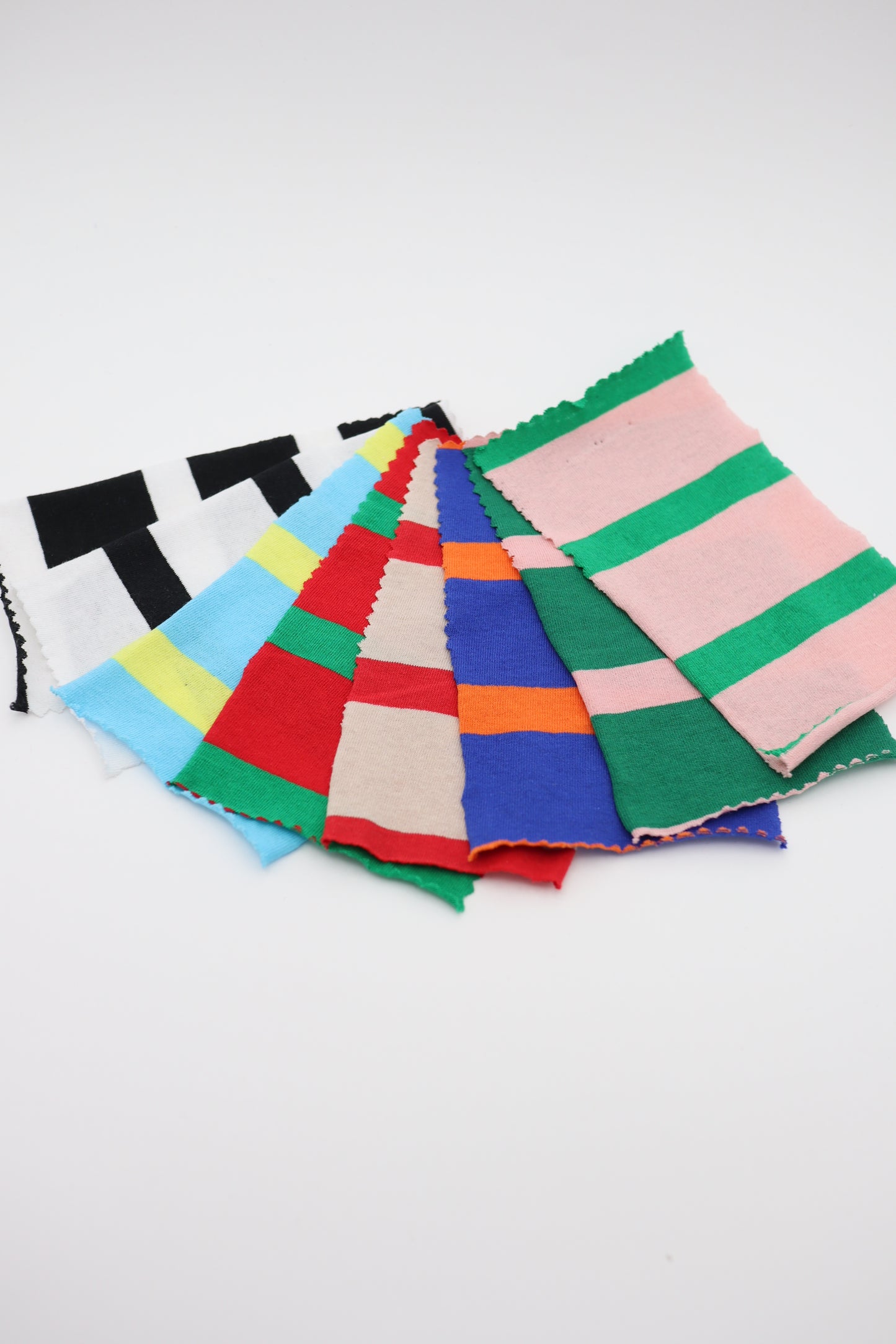 【25SS-473】カラフル太ピッチボーダー天竺ニット /0.5yあたり=~800円