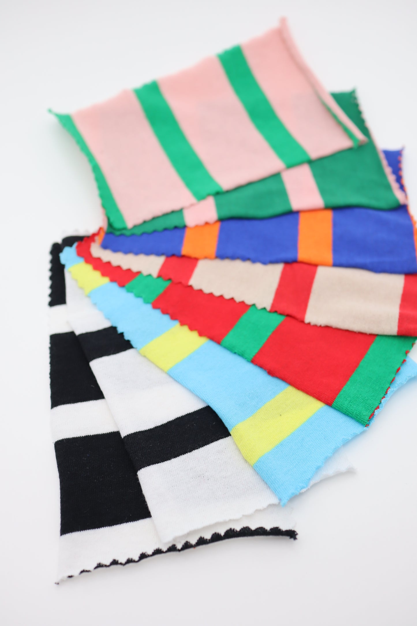 【25SS-473】カラフル太ピッチボーダー天竺ニット /0.5yあたり=~800円
