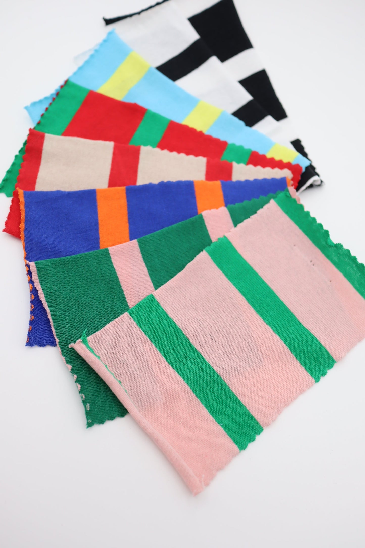 【25SS-473】カラフル太ピッチボーダー天竺ニット /0.5yあたり=~800円