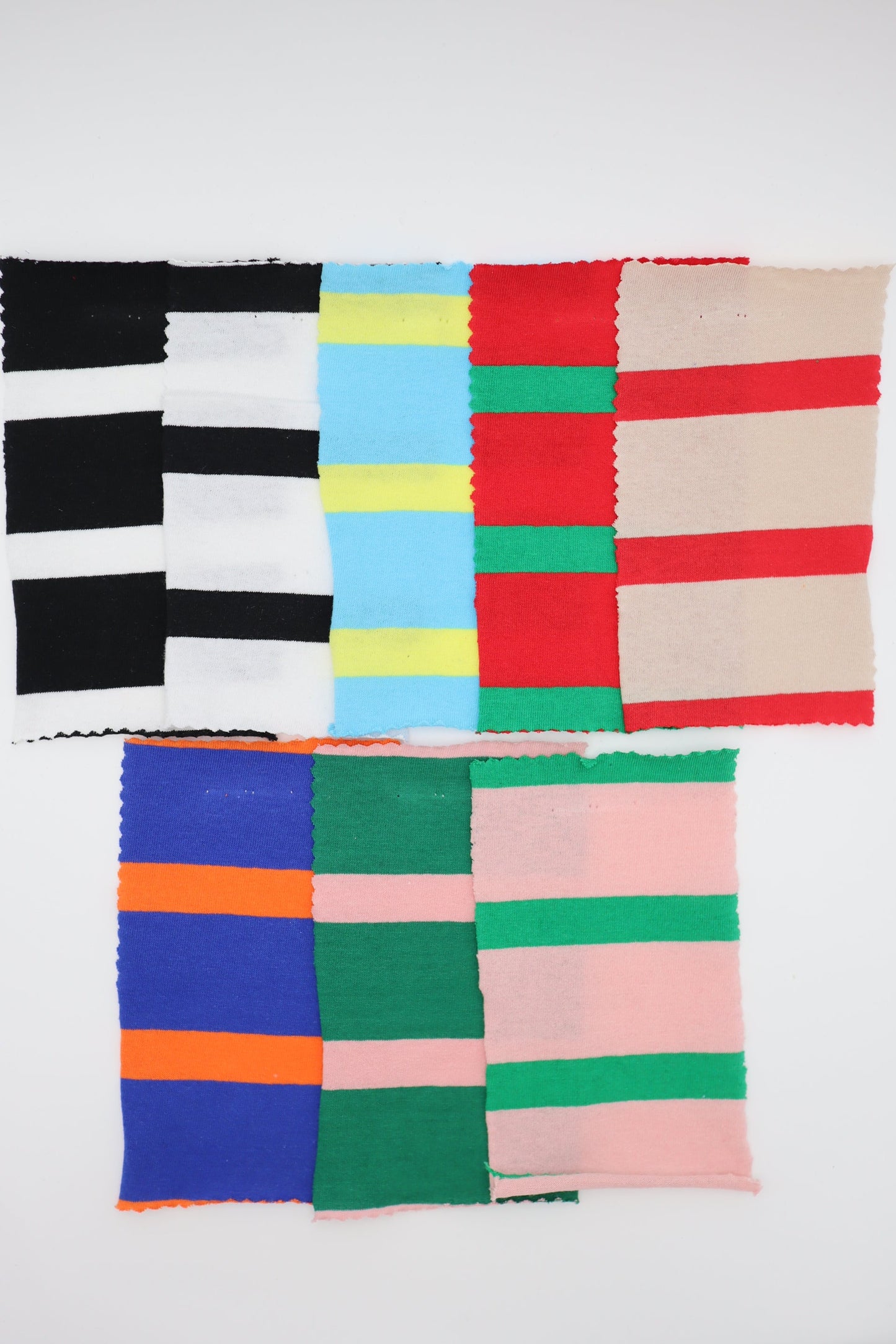【25SS-473】カラフル太ピッチボーダー天竺ニット /0.5yあたり=~800円