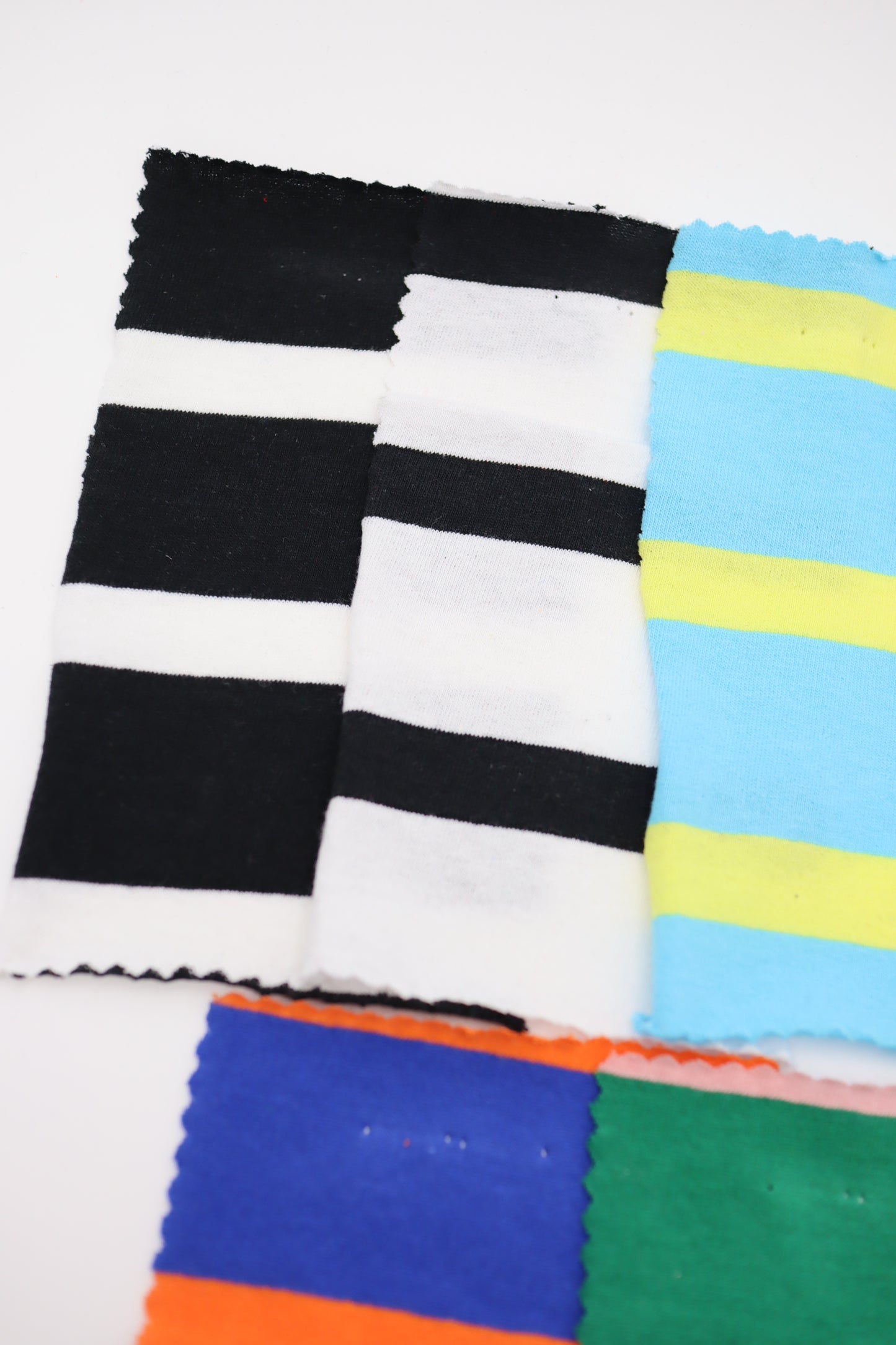 【25SS-473】カラフル太ピッチボーダー天竺ニット /0.5yあたり=~800円