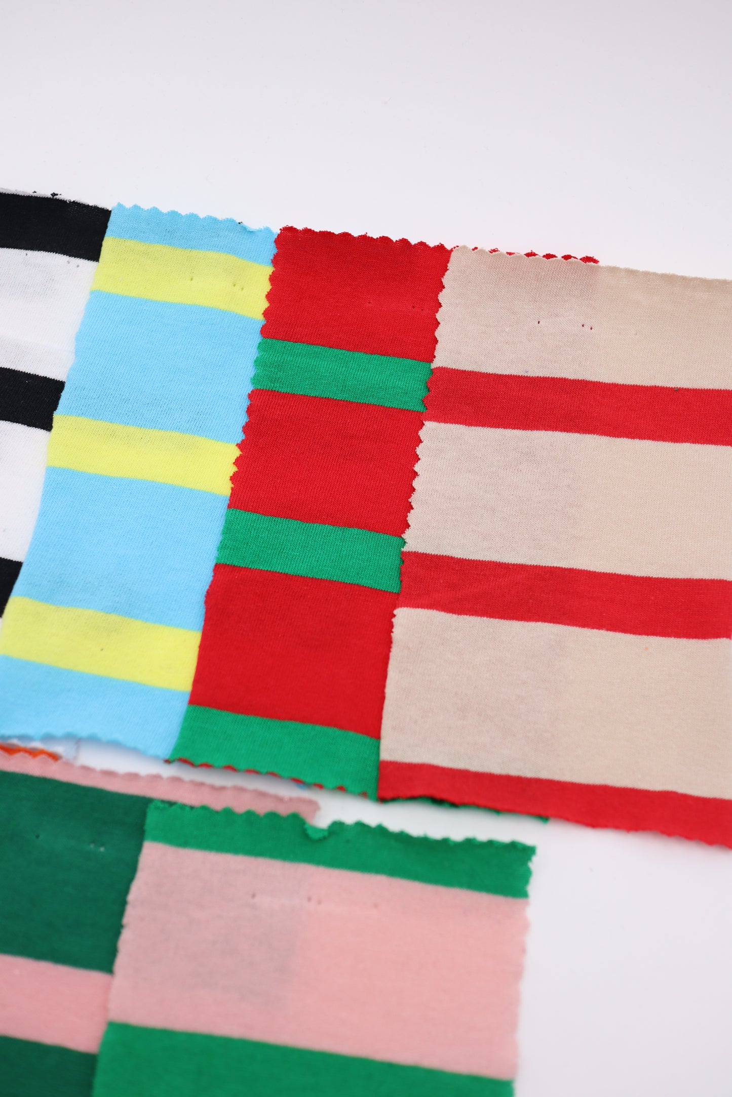 【25SS-473】カラフル太ピッチボーダー天竺ニット /0.5yあたり=~800円
