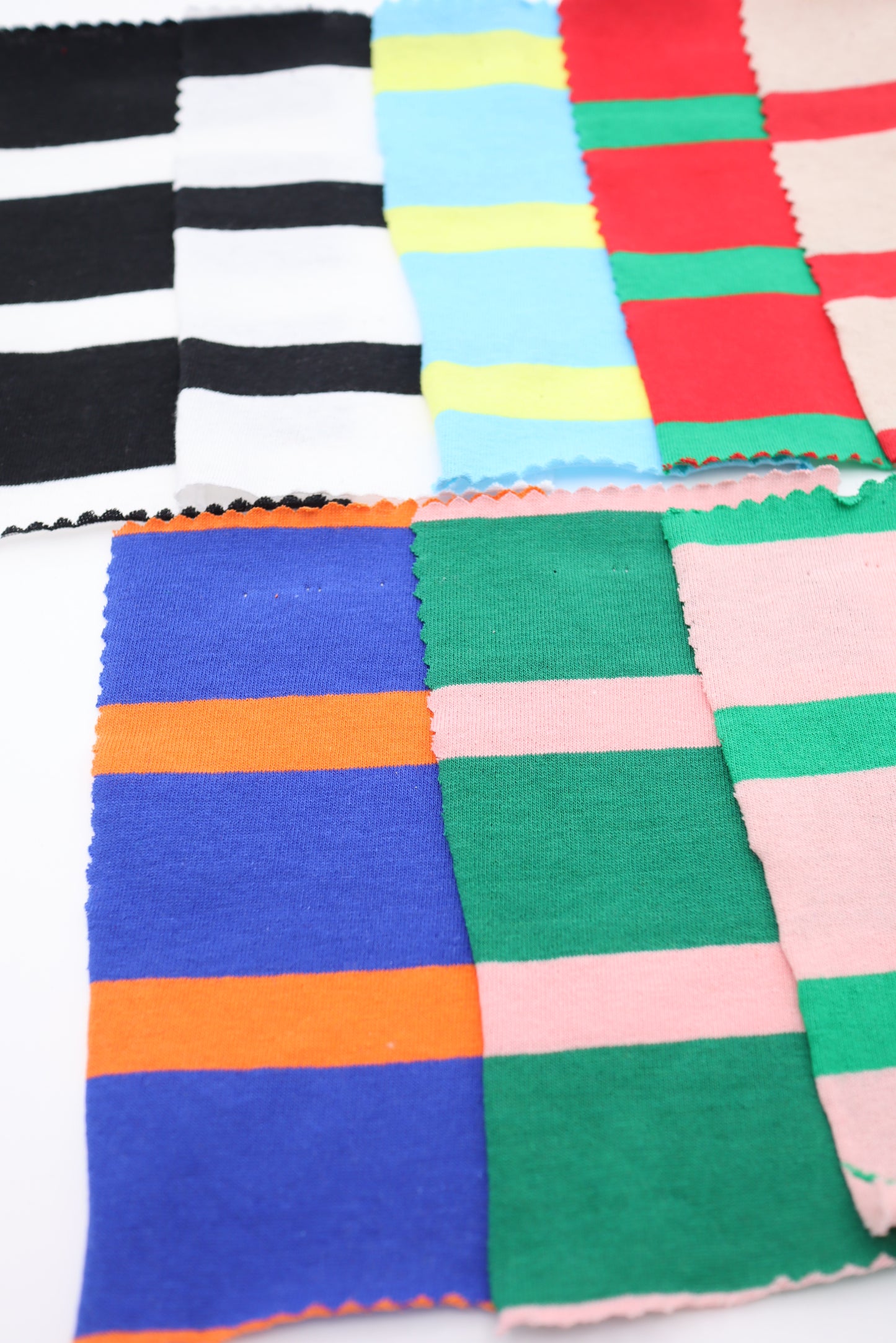 【25SS-473】カラフル太ピッチボーダー天竺ニット /0.5yあたり=~800円