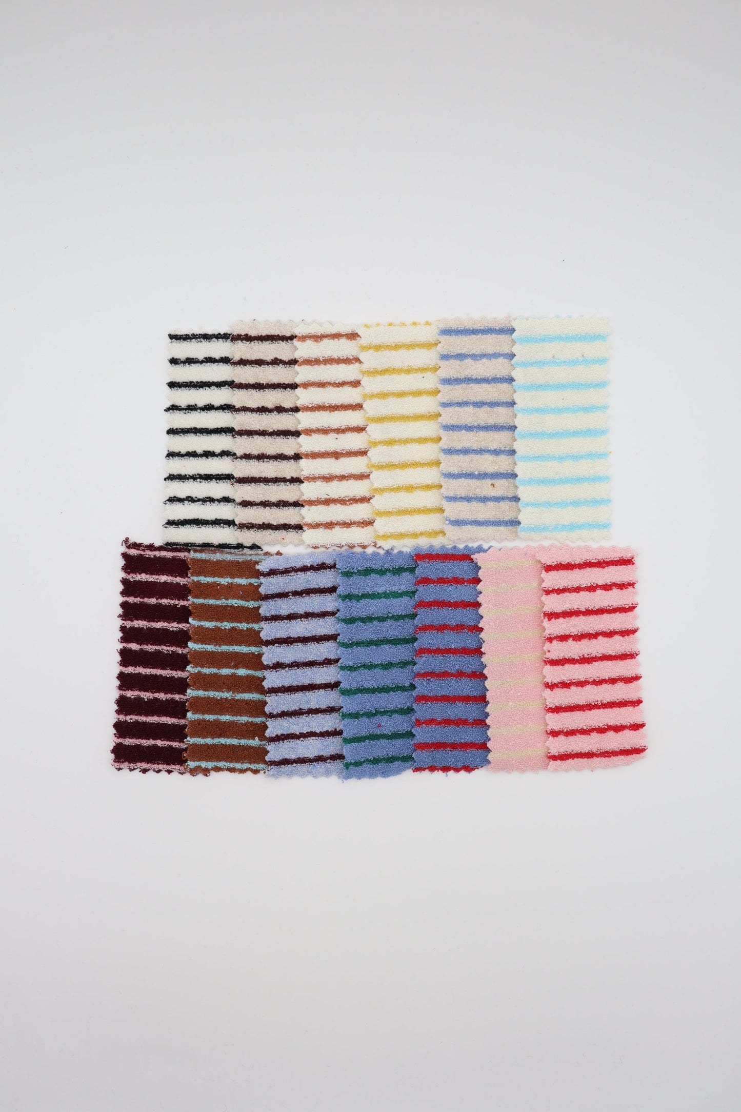 【25SS-474】カラフル細ピッチボーダーパイルニット /0.5yあたり=~1150円