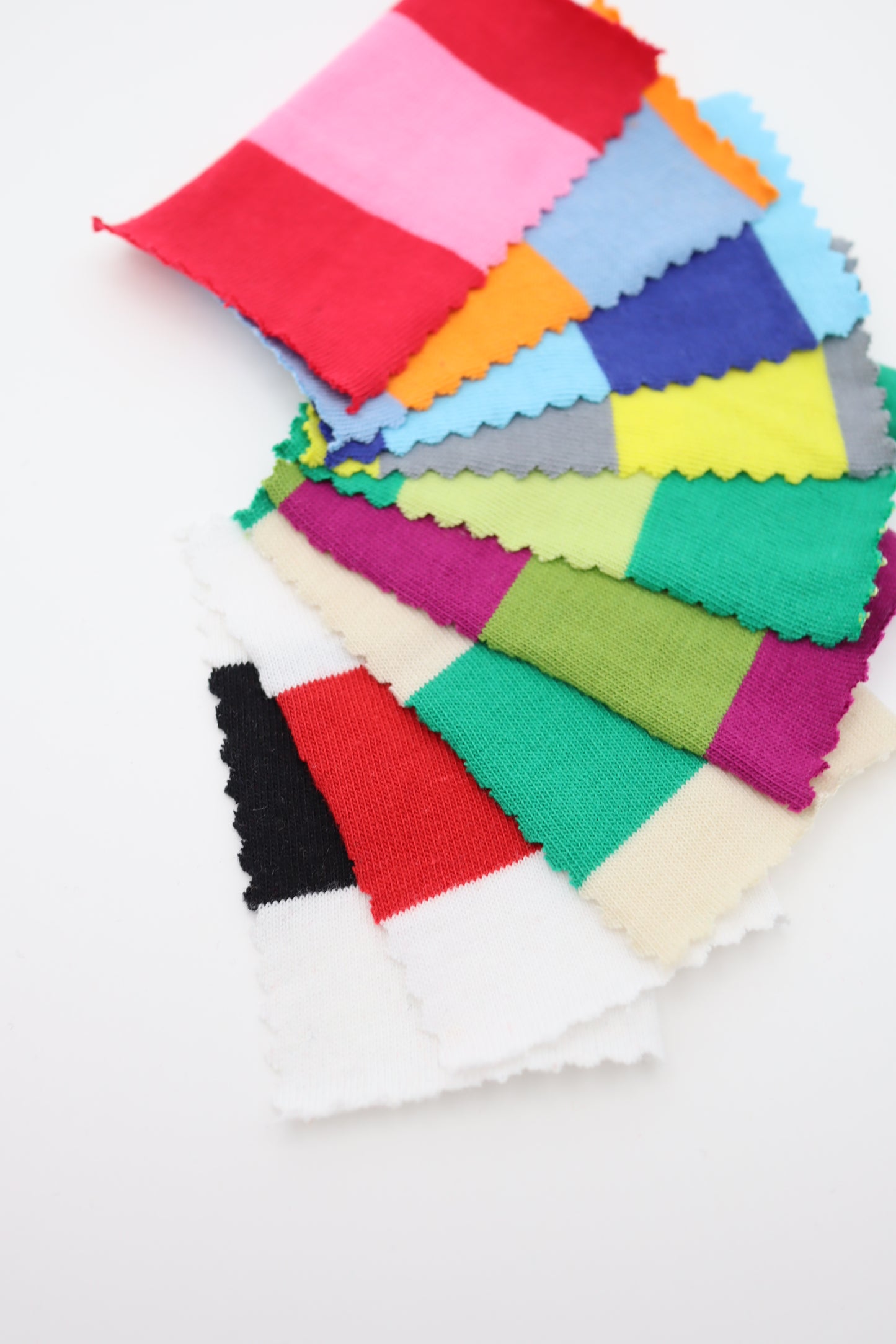 【25SS-472】カラフル太ピッチボーダー天竺ニット /0.5yあたり=~860円