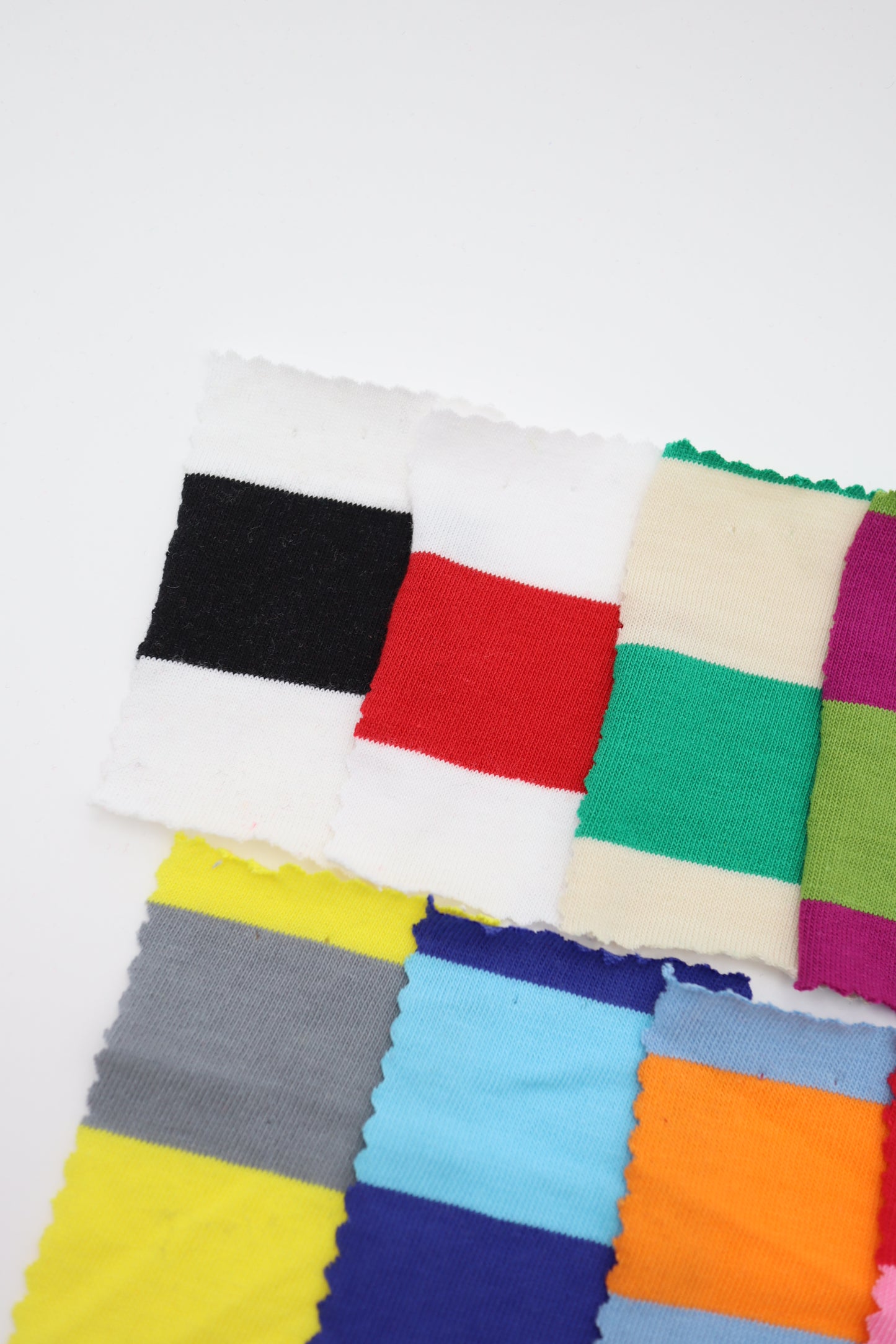 【25SS-472】カラフル太ピッチボーダー天竺ニット /0.5yあたり=~860円
