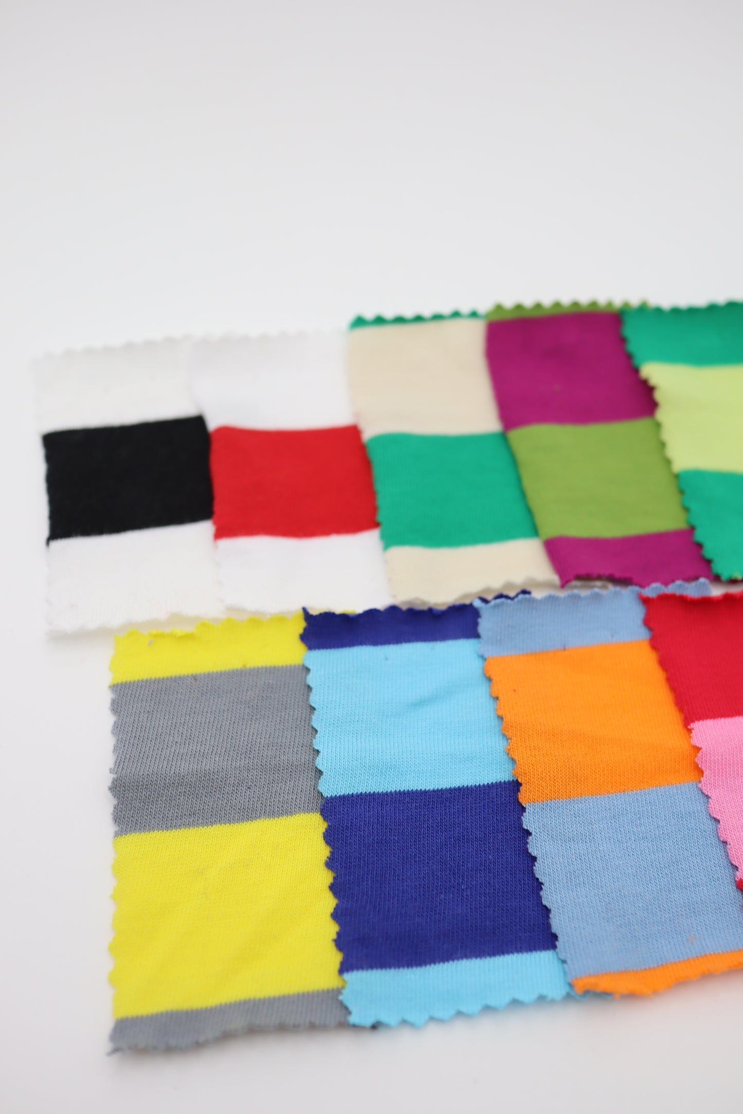 【25SS-472】カラフル太ピッチボーダー天竺ニット /0.5yあたり=~860円
