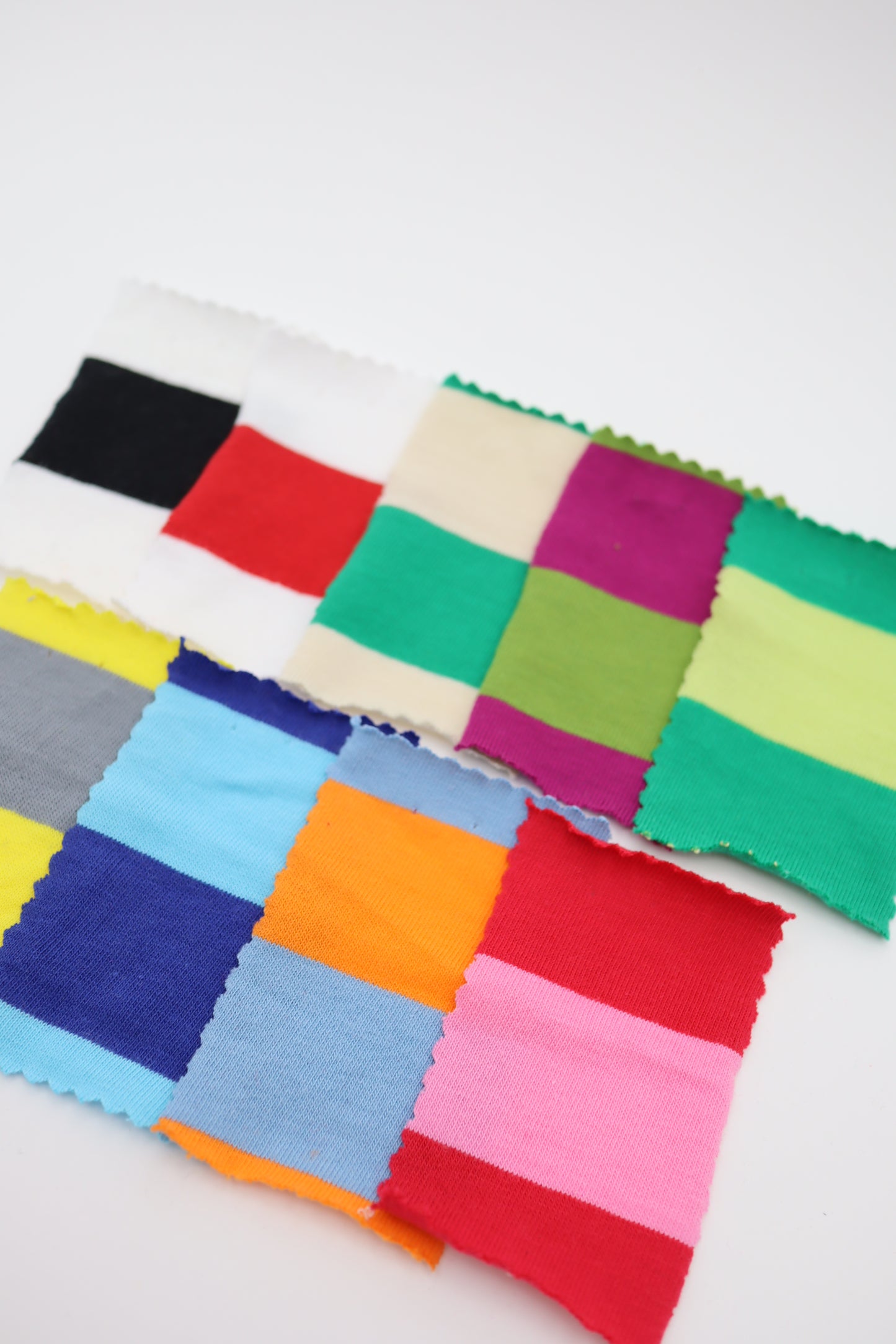 【25SS-472】カラフル太ピッチボーダー天竺ニット /0.5yあたり=~860円