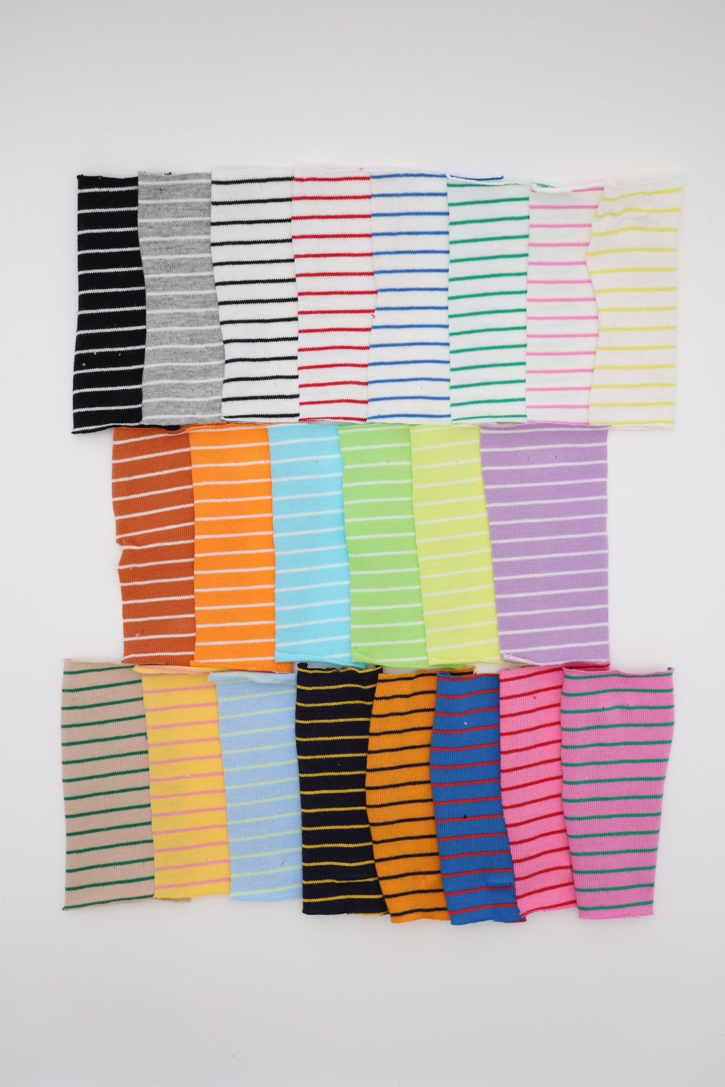 【25SS-475】カラフル細ピッチボーダー天竺ニット /0.5yあたり=~860円