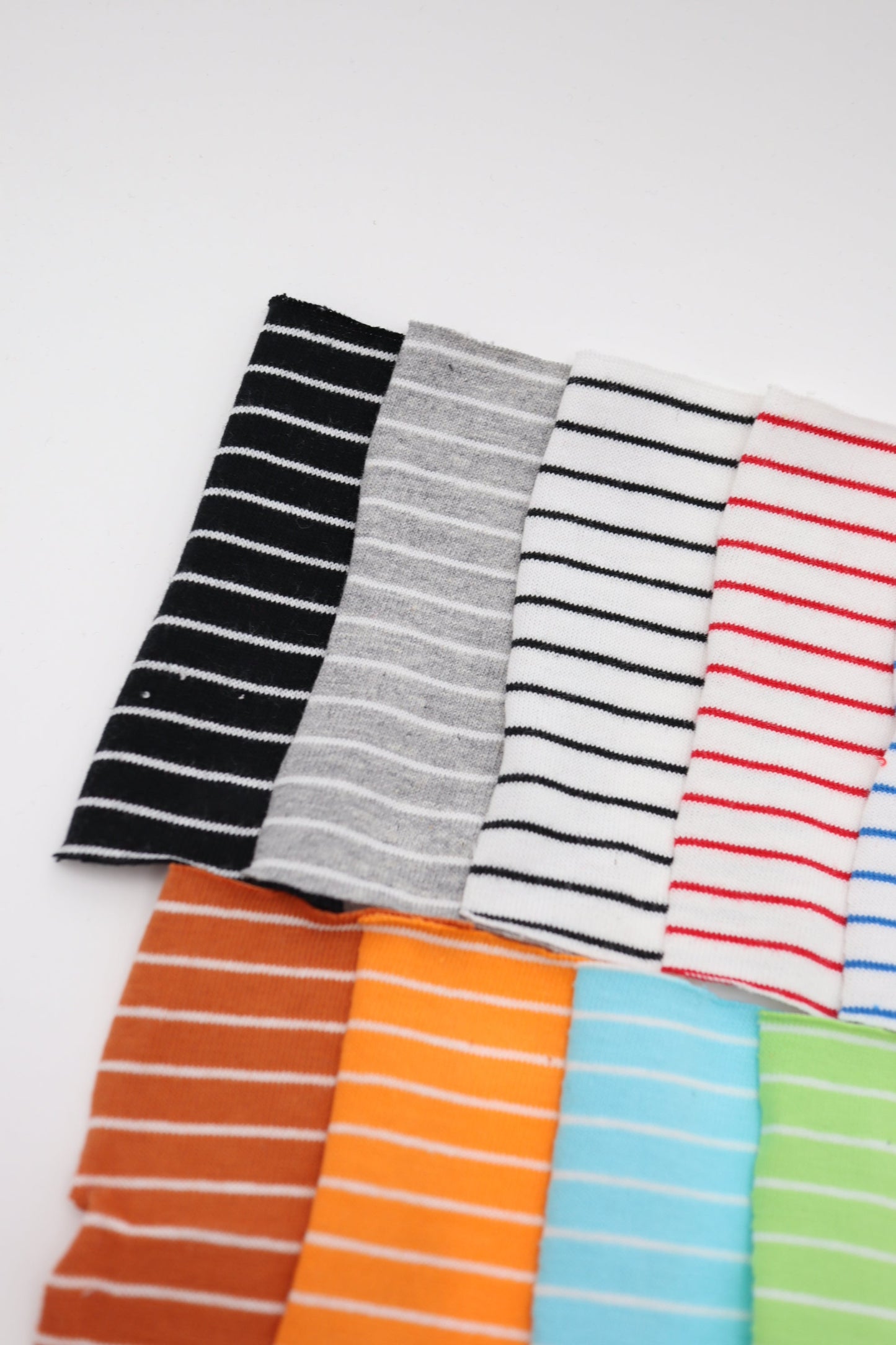 【25SS-475】カラフル細ピッチボーダー天竺ニット /0.5yあたり=~860円