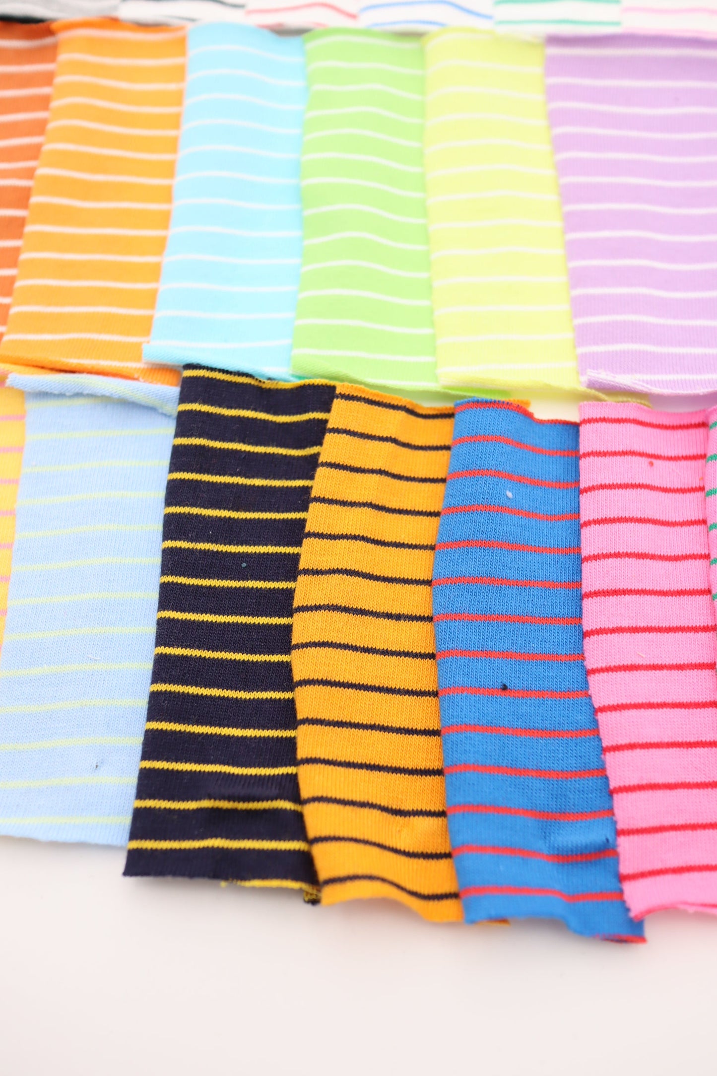 【25SS-475】カラフル細ピッチボーダー天竺ニット /0.5yあたり=~860円