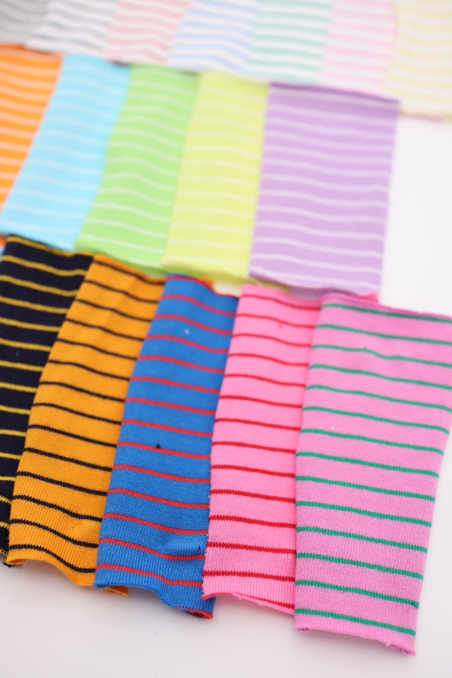 【25SS-475】カラフル細ピッチボーダー天竺ニット /0.5yあたり=~860円