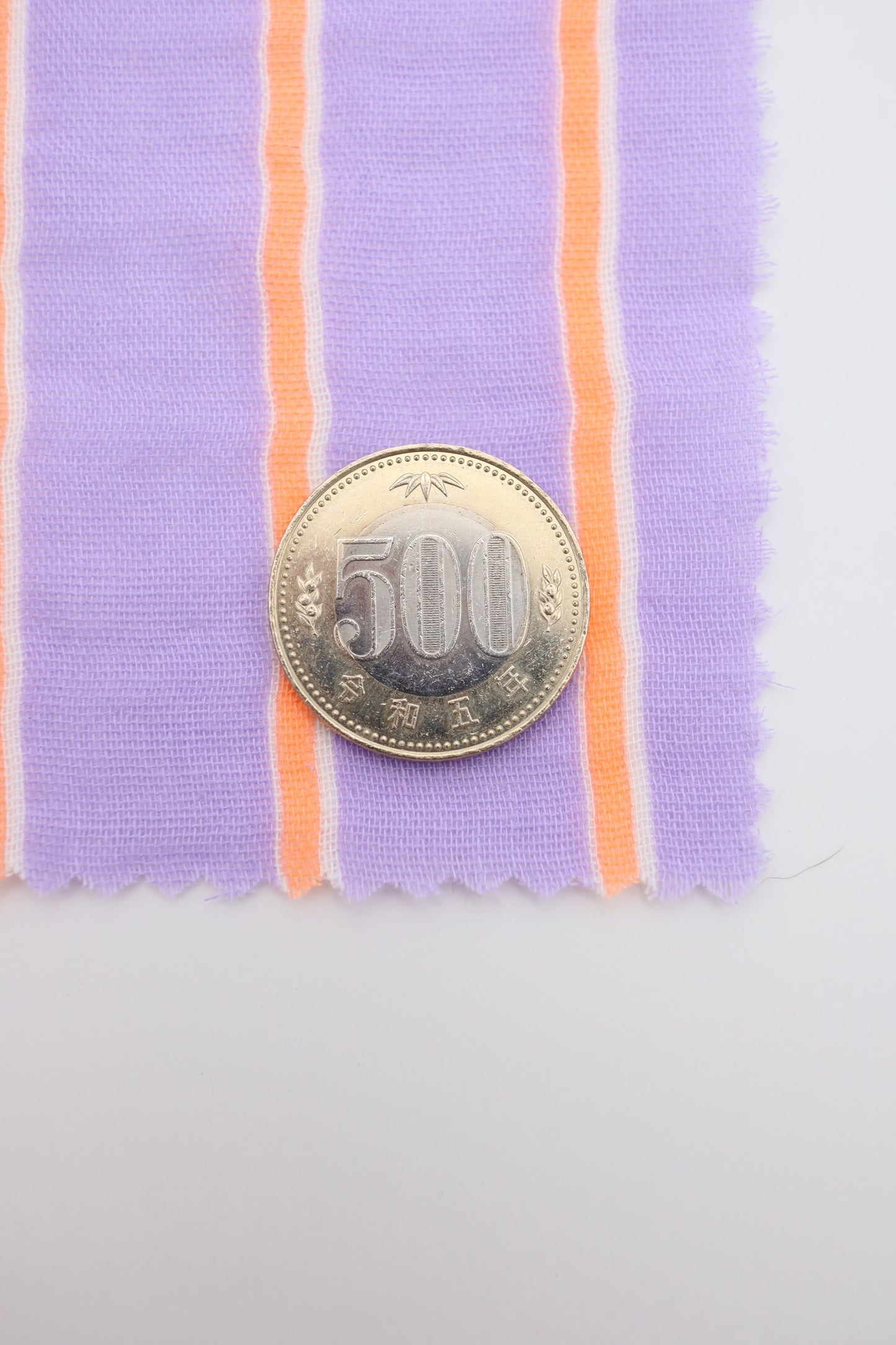 【25SS-478】カラフル太ピッチストライプWガーゼ /0.5yあたり=~730円