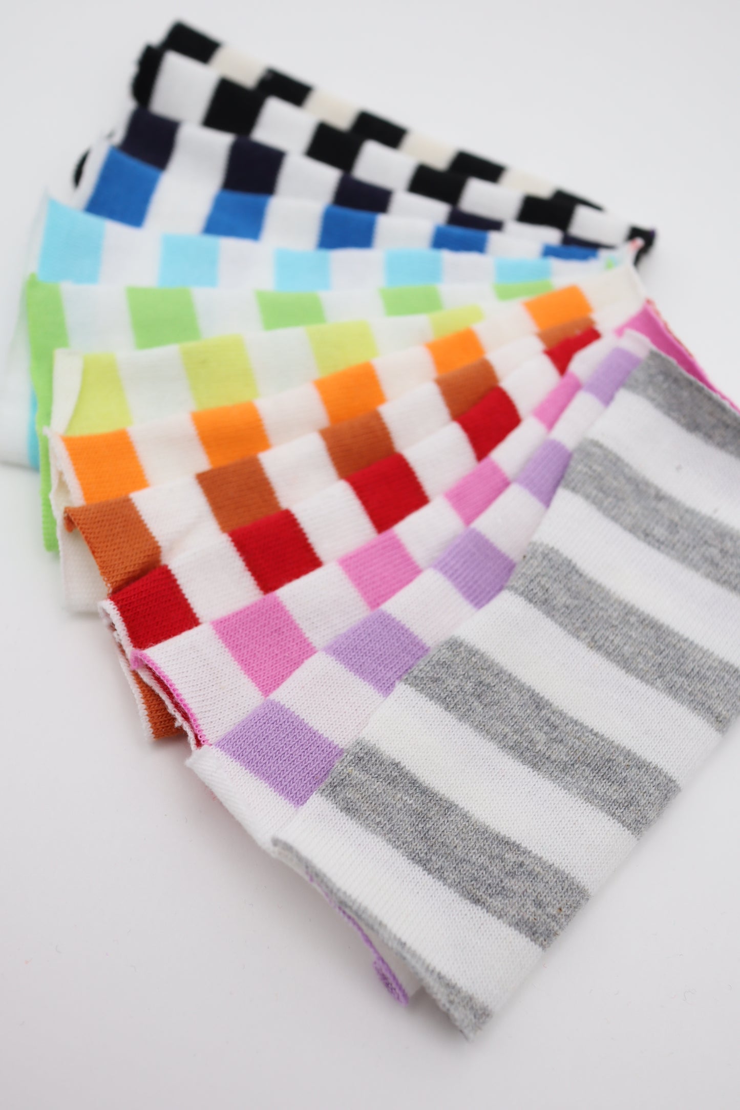 【25SS-469】カラフル中ピッチボーダー天竺ニット /0.5yあたり=~860円
