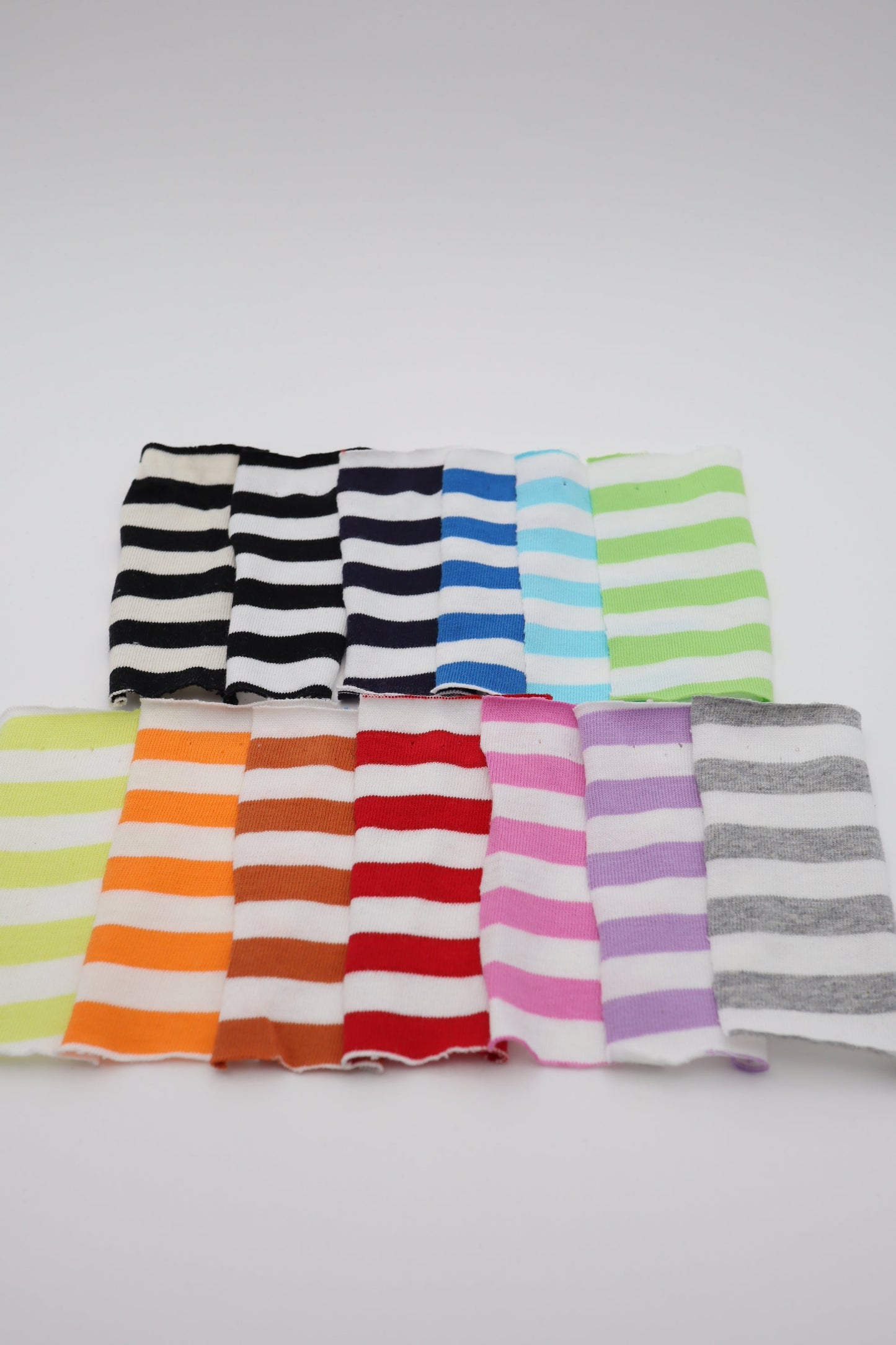 【25SS-469】カラフル中ピッチボーダー天竺ニット /0.5yあたり=~860円