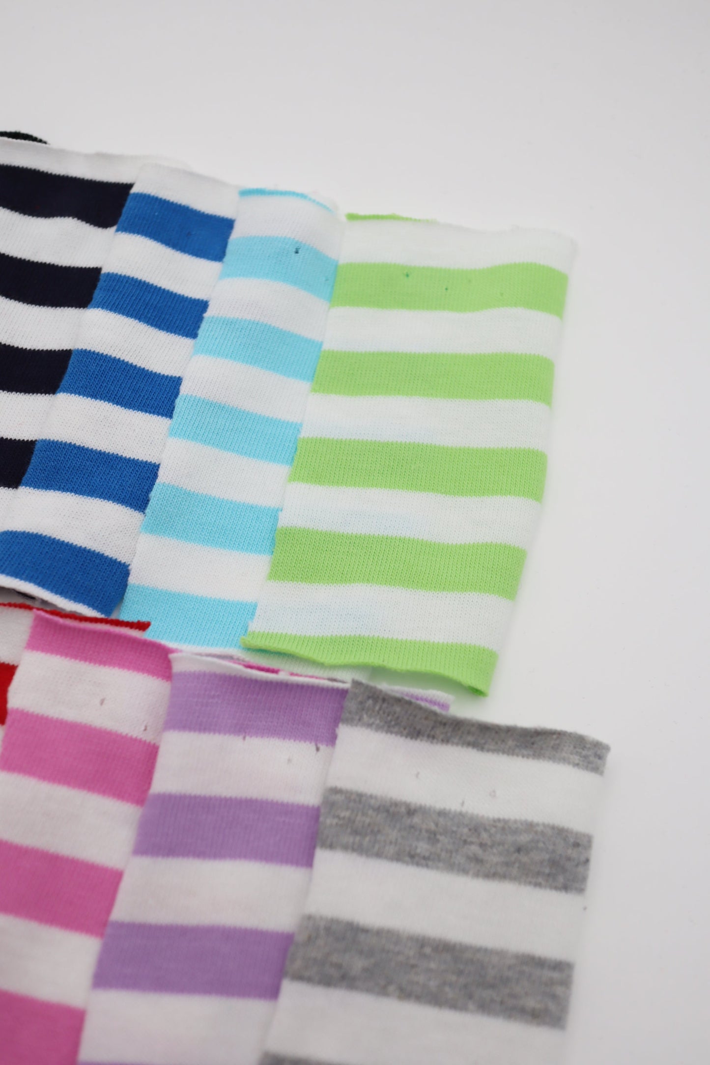 【25SS-469】カラフル中ピッチボーダー天竺ニット /0.5yあたり=~860円