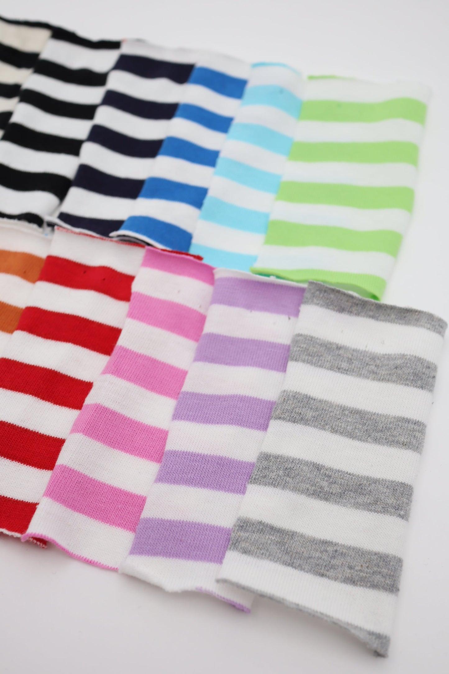 【25SS-469】カラフル中ピッチボーダー天竺ニット /0.5yあたり=~860円