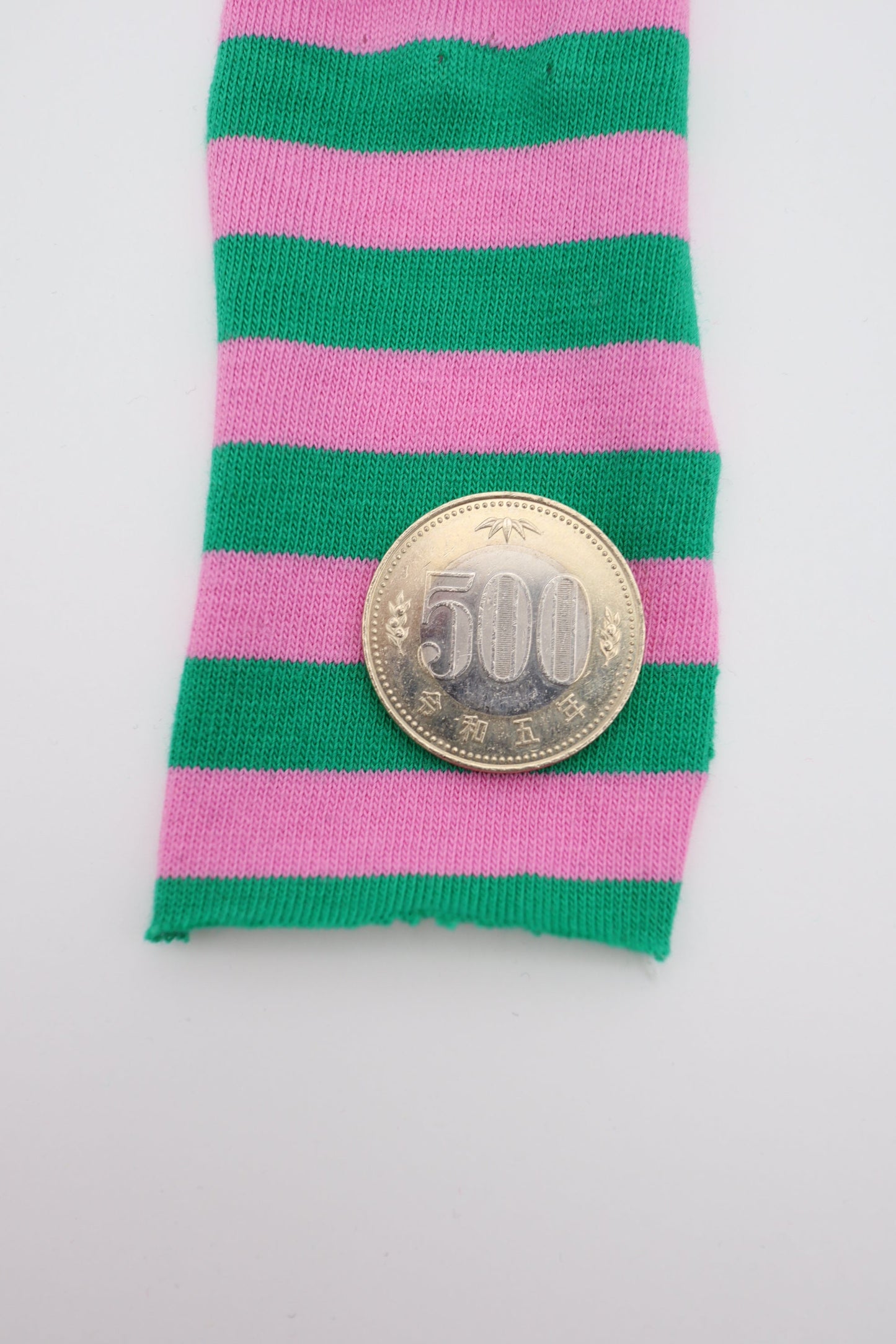 【25SS-469】カラフル中ピッチボーダー天竺ニット /0.5yあたり=~860円