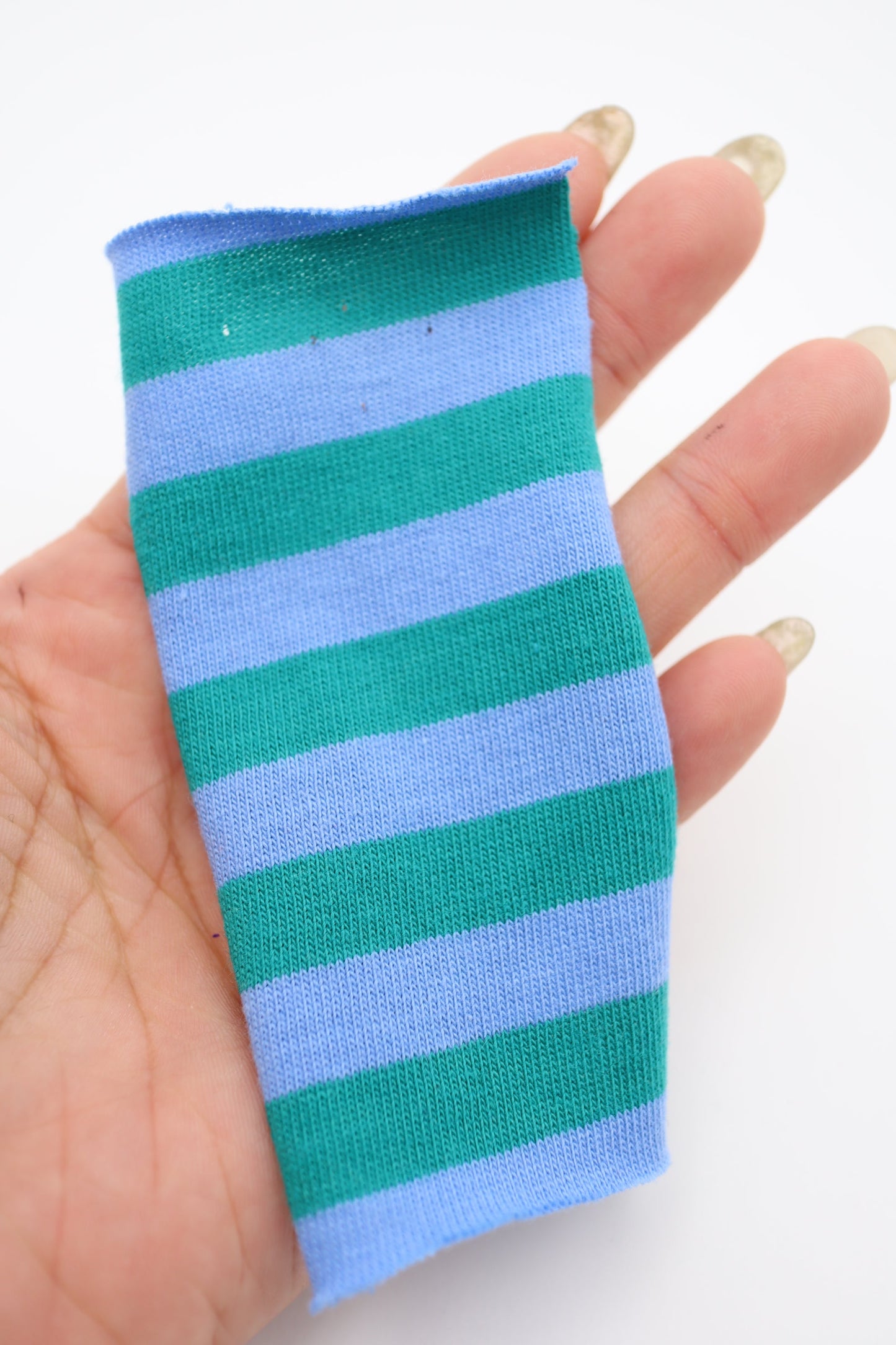 【25SS-469】カラフル中ピッチボーダー天竺ニット /0.5yあたり=~860円