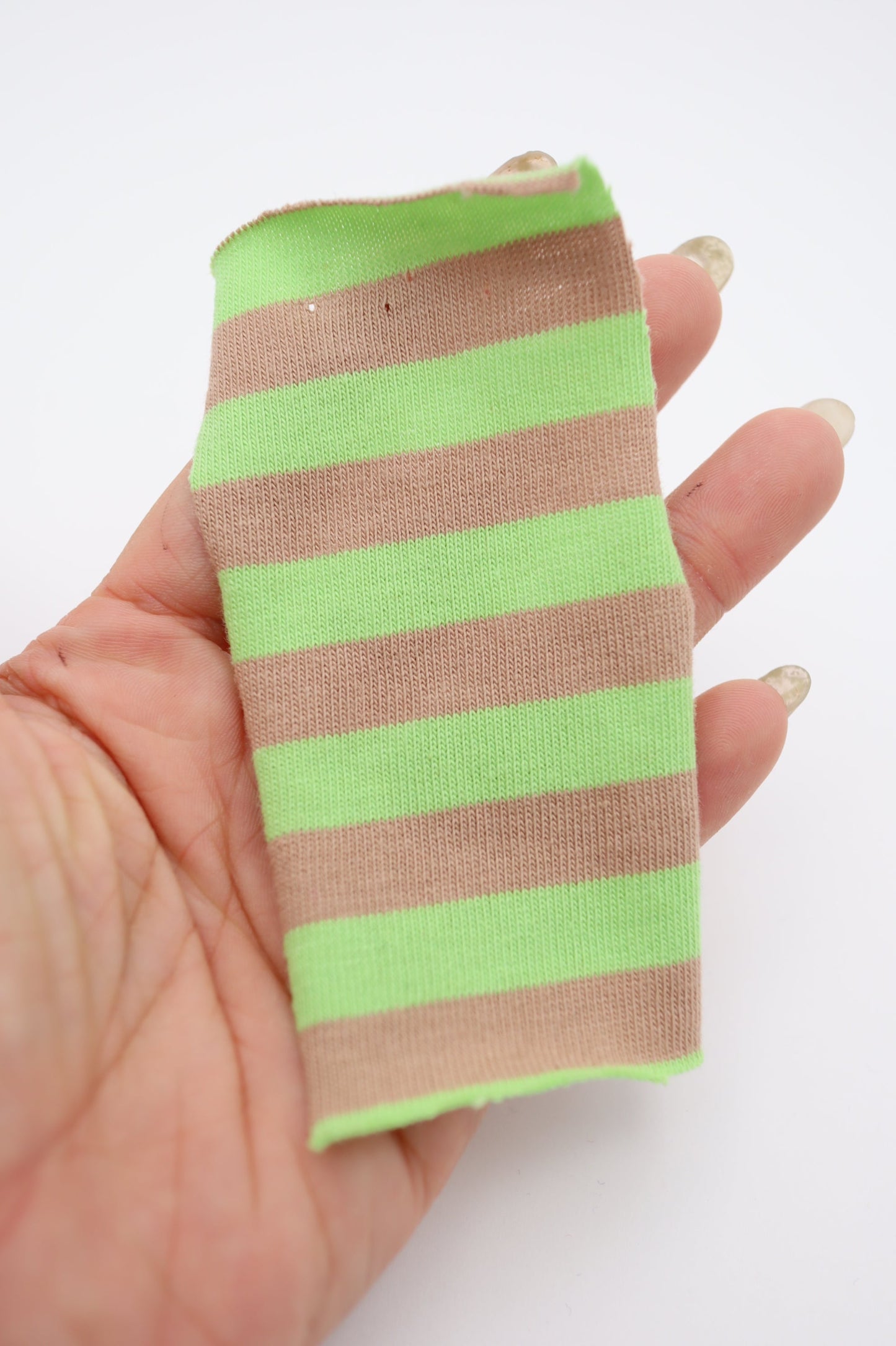 【25SS-469】カラフル中ピッチボーダー天竺ニット /0.5yあたり=~860円