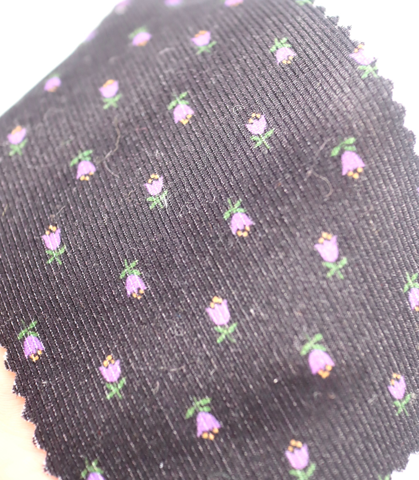 【25SS-124】小花柄プリントコーデュロイ /0.5yあたり=~960円