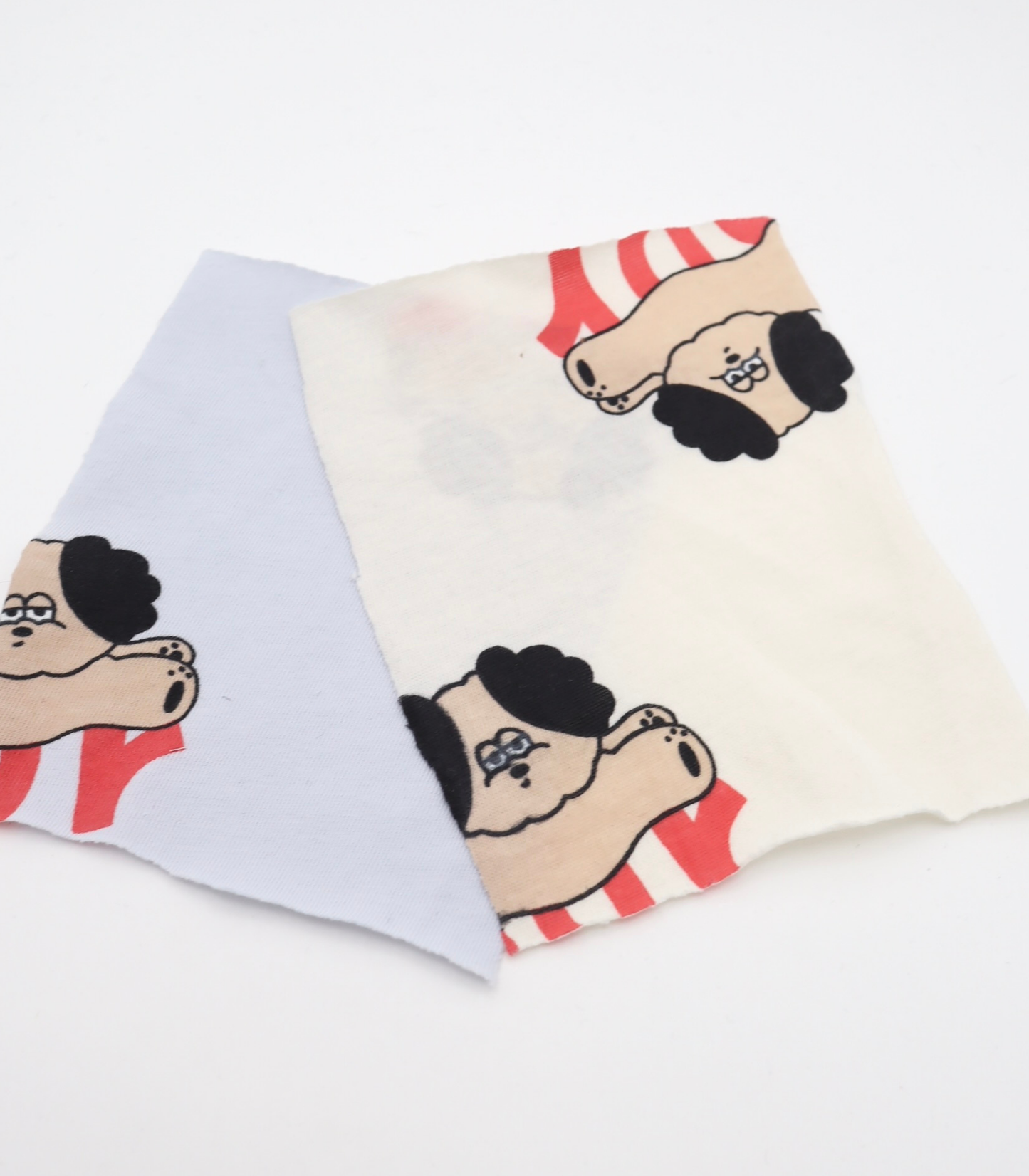 【25SS-412】眠たいワンちゃんプリント天竺ニット /0.5yあたり=~880円