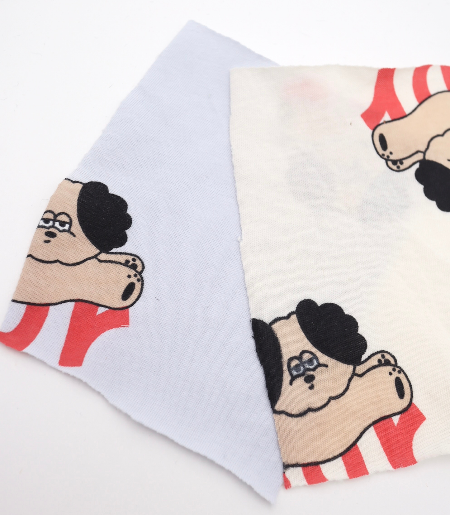 【25SS-412】眠たいワンちゃんプリント天竺ニット /0.5yあたり=~880円