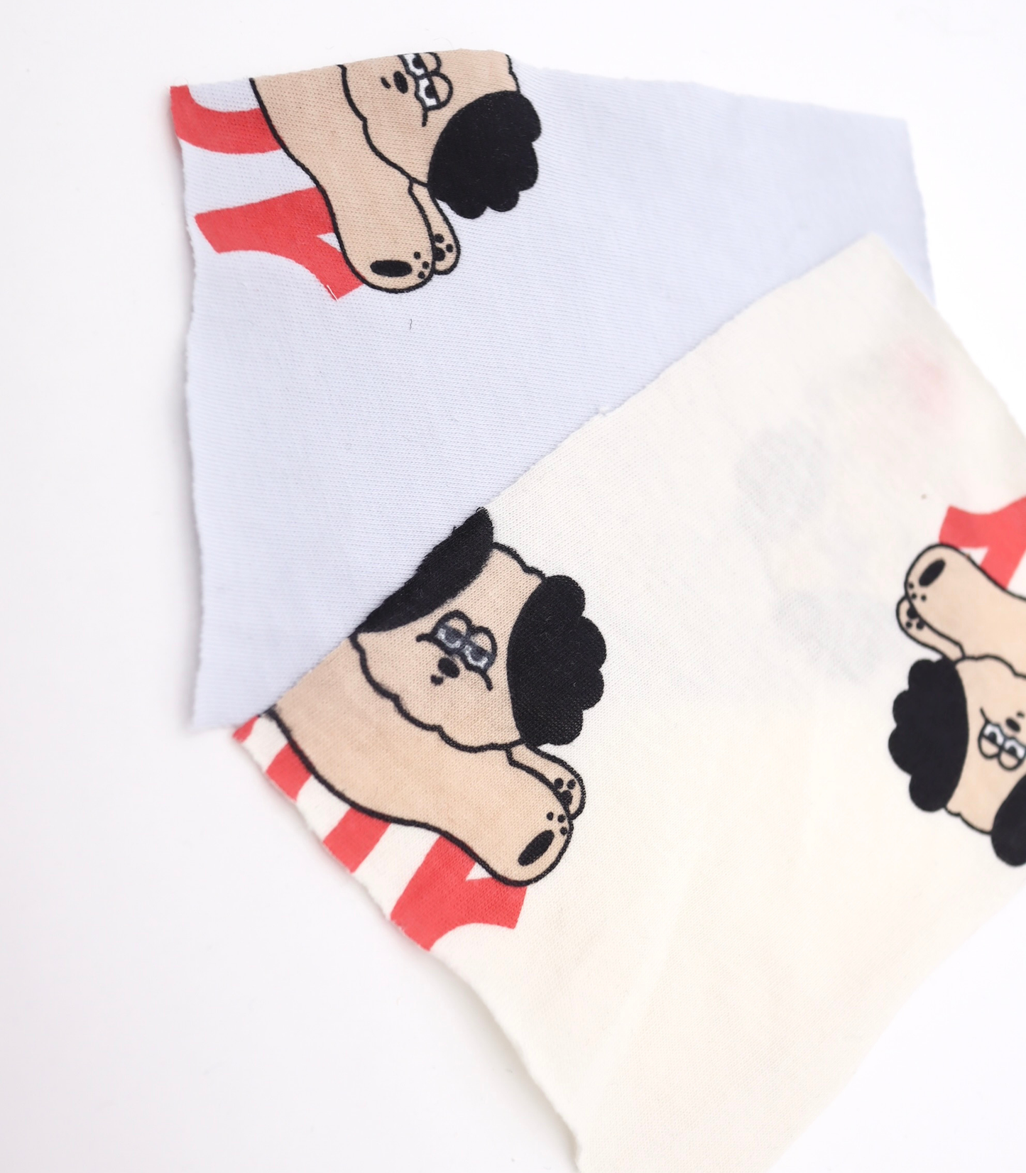 【25SS-412】眠たいワンちゃんプリント天竺ニット /0.5yあたり=~880円