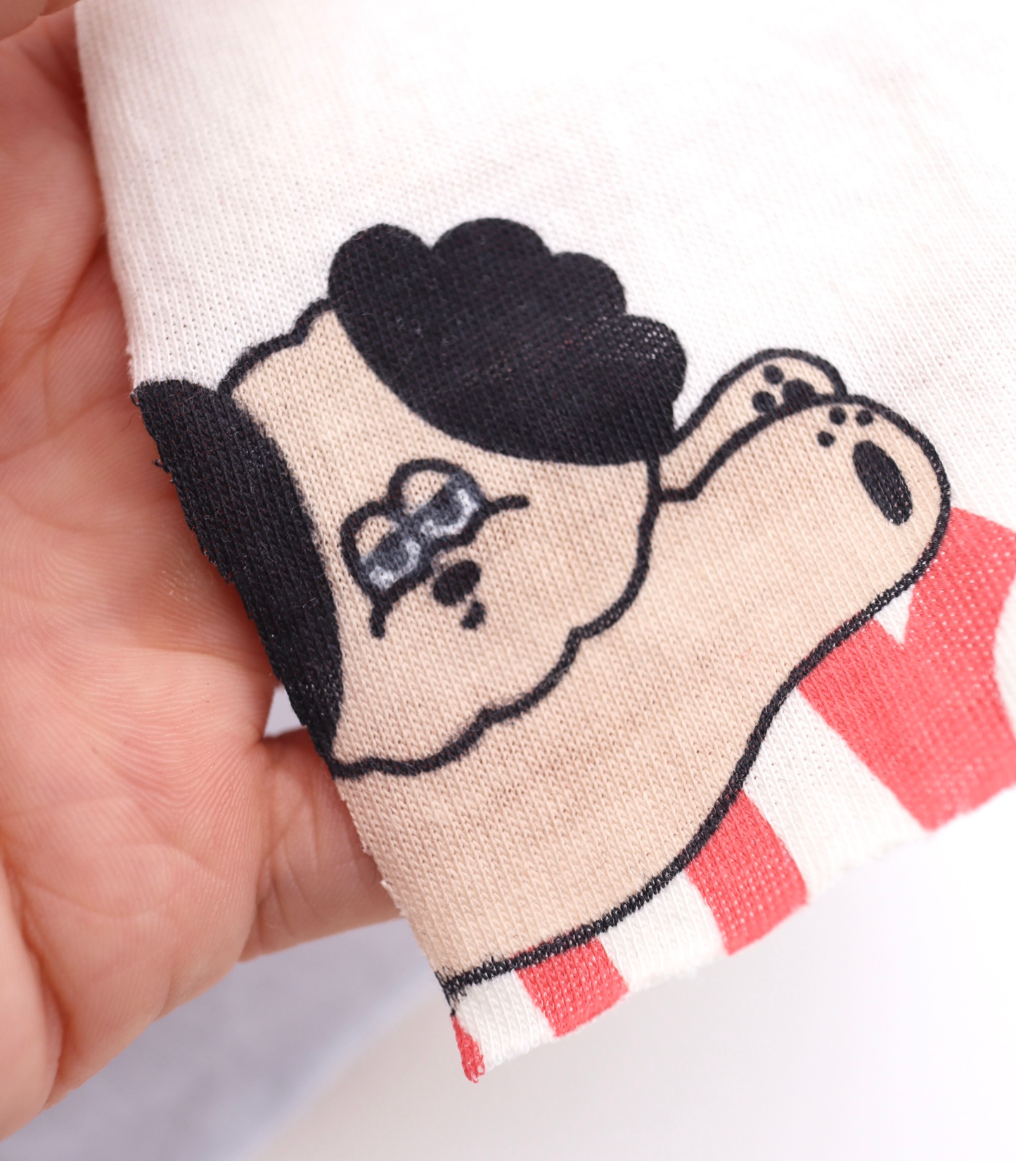 【25SS-412】眠たいワンちゃんプリント天竺ニット /0.5yあたり=~880円