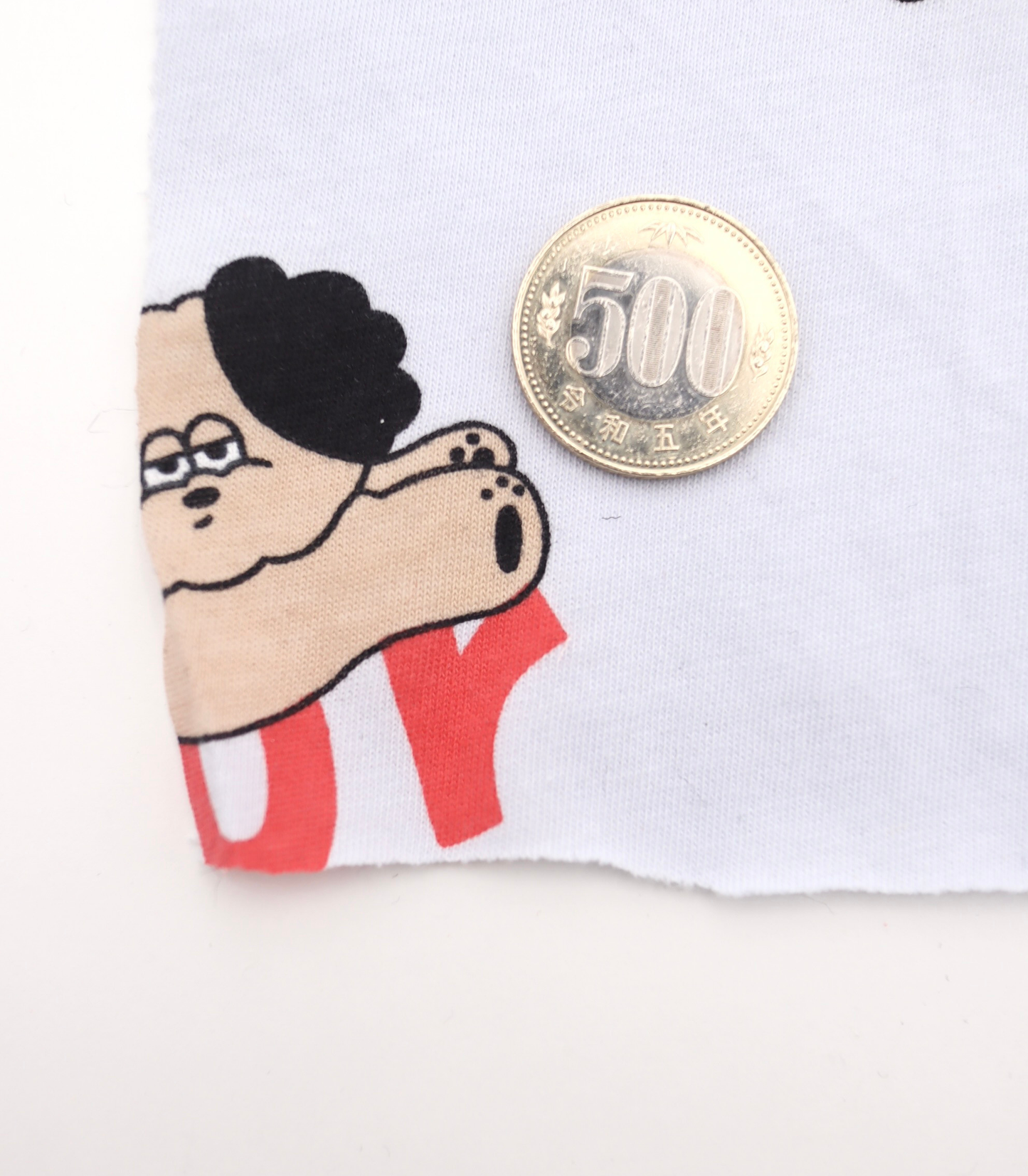 【25SS-412】眠たいワンちゃんプリント天竺ニット /0.5yあたり=~880円