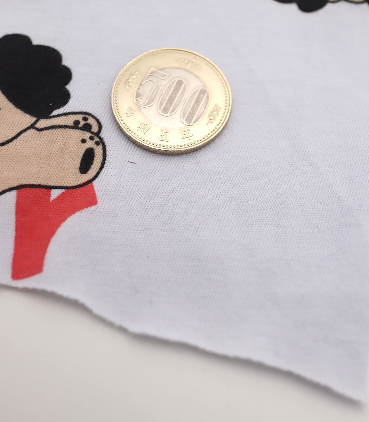 【25SS-412】眠たいワンちゃんプリント天竺ニット /0.5yあたり=~880円